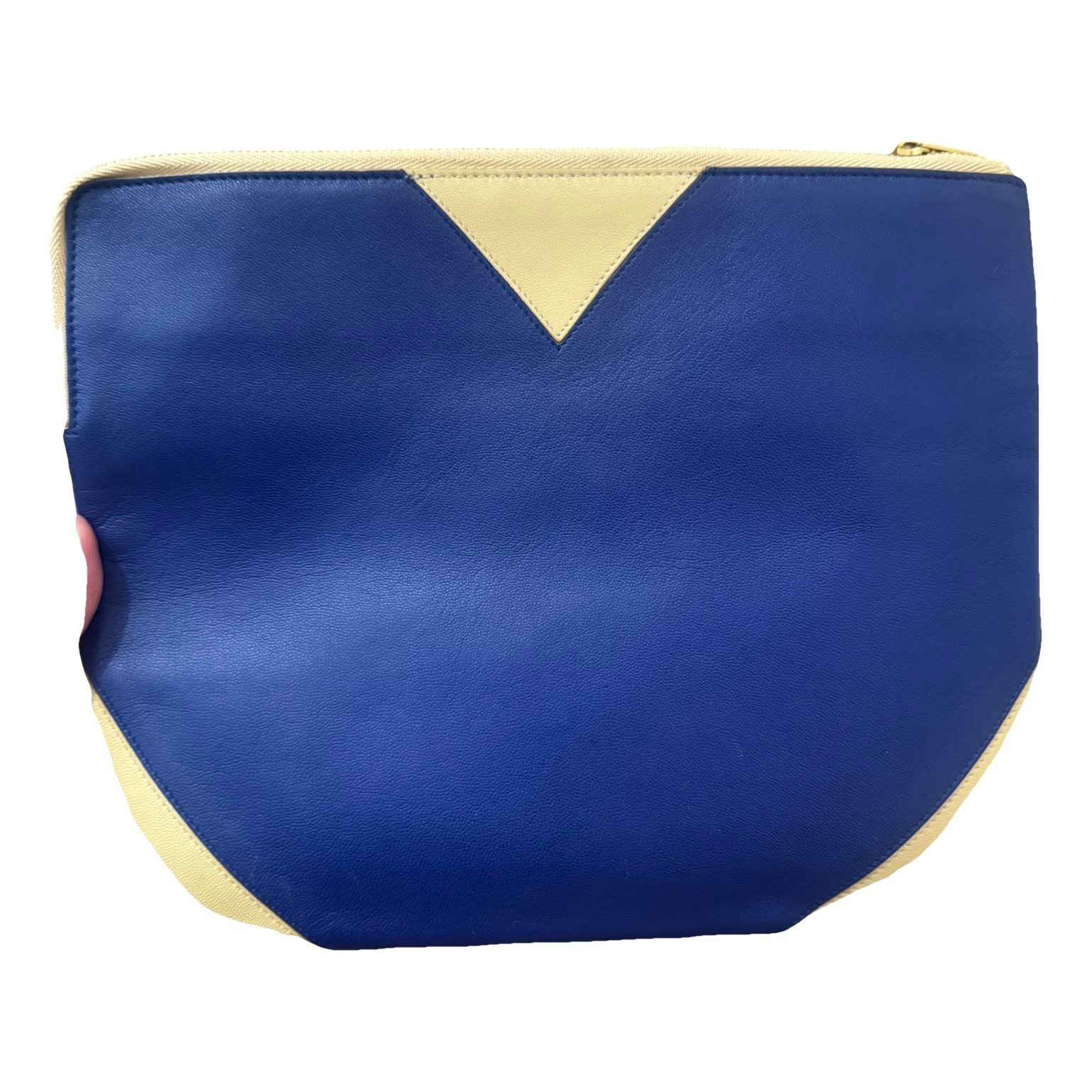 Leather clutch bag