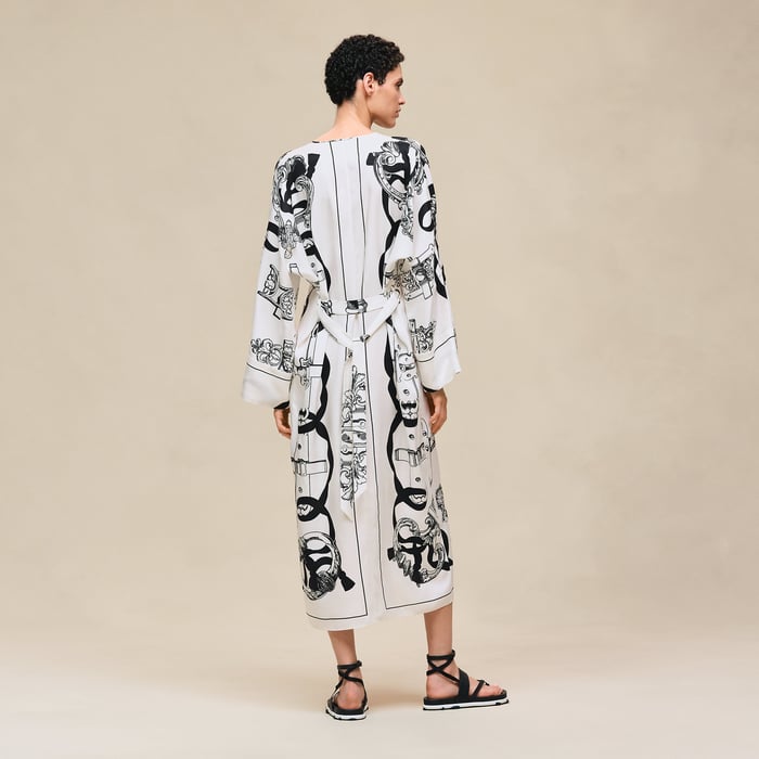Blanc Nacre "Ferronnerie Remix" Caftan