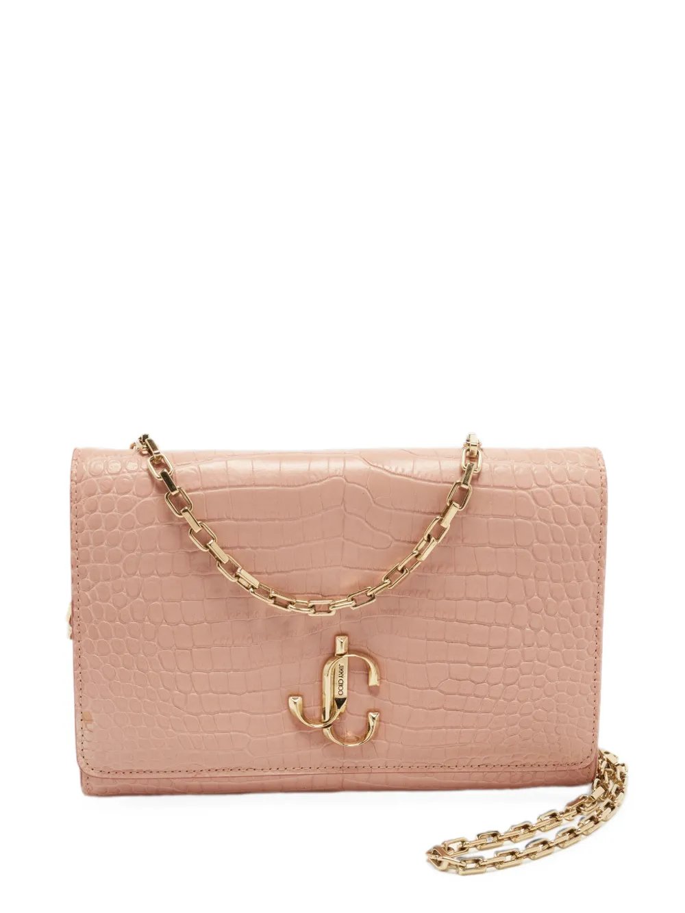 Varenne croc-effect clutch bag