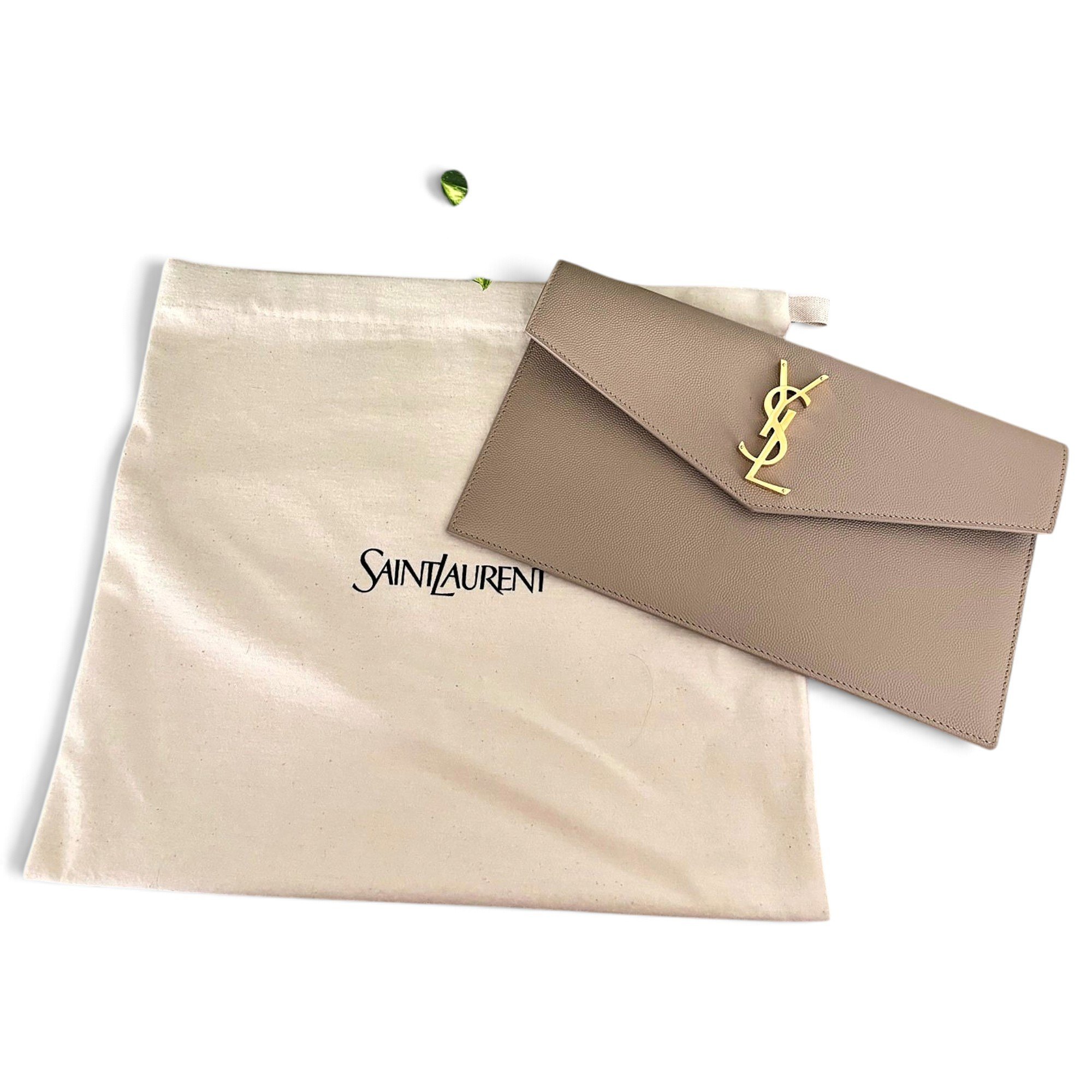 Uptown leather clutch bag
