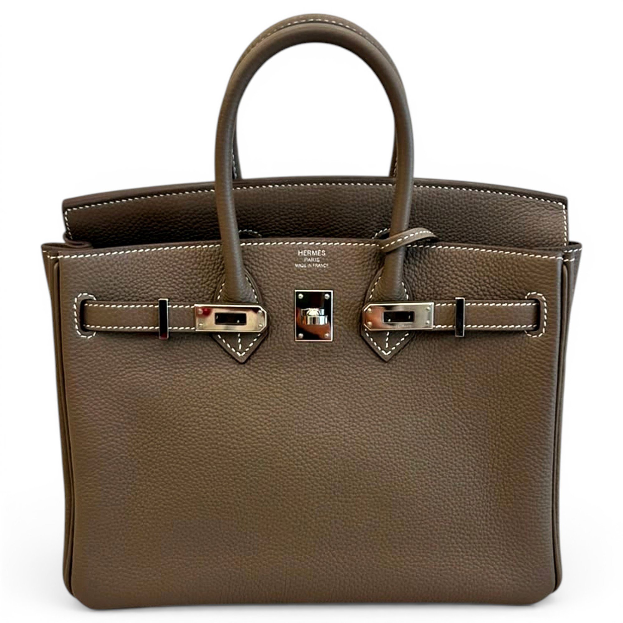 Birkin 25 leather handbag