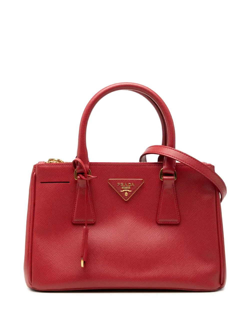 2010-2026 Mini Saffiano Lux Galleria Double Zip satchel