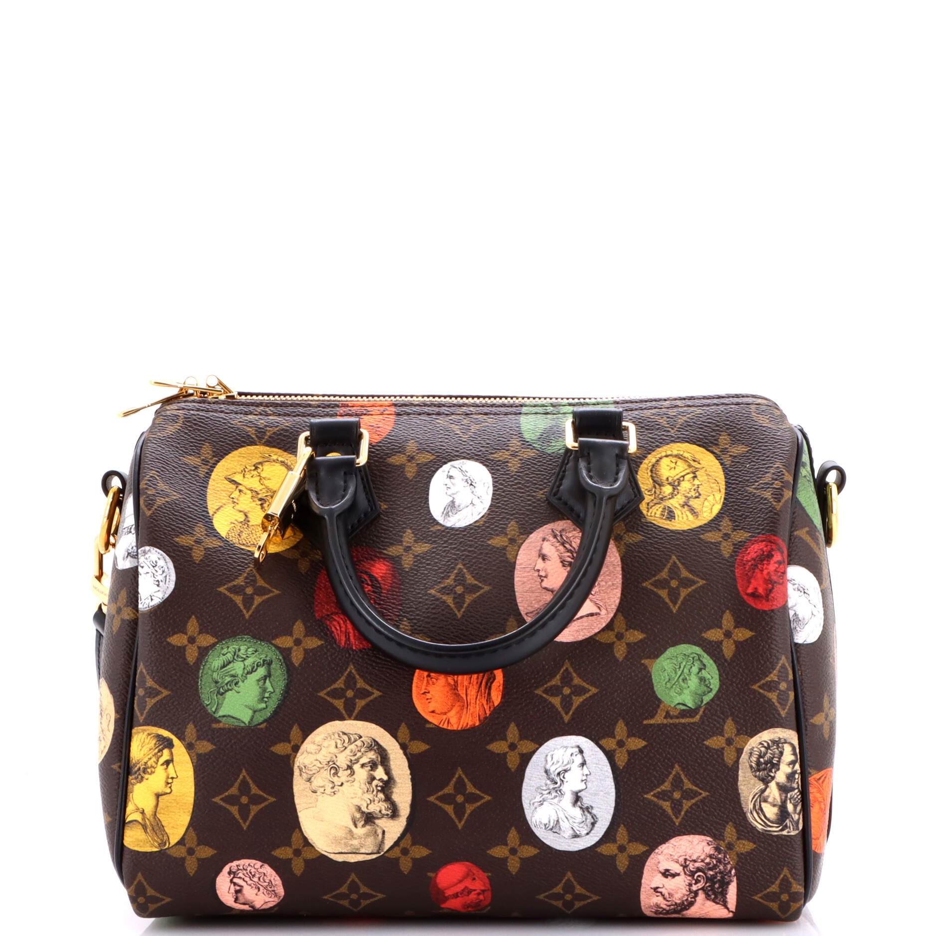 Louis Vuitton Speedy Bandouliere Bag Limited Edition Fornasetti Cameo Monogram Canvas 25