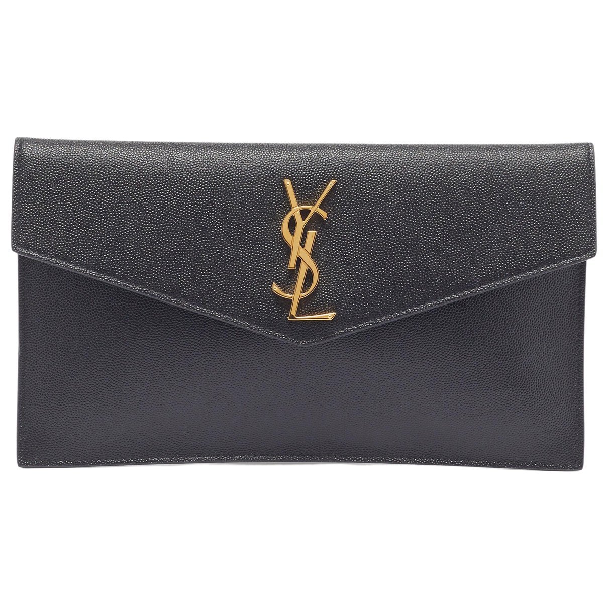 Leather clutch bag