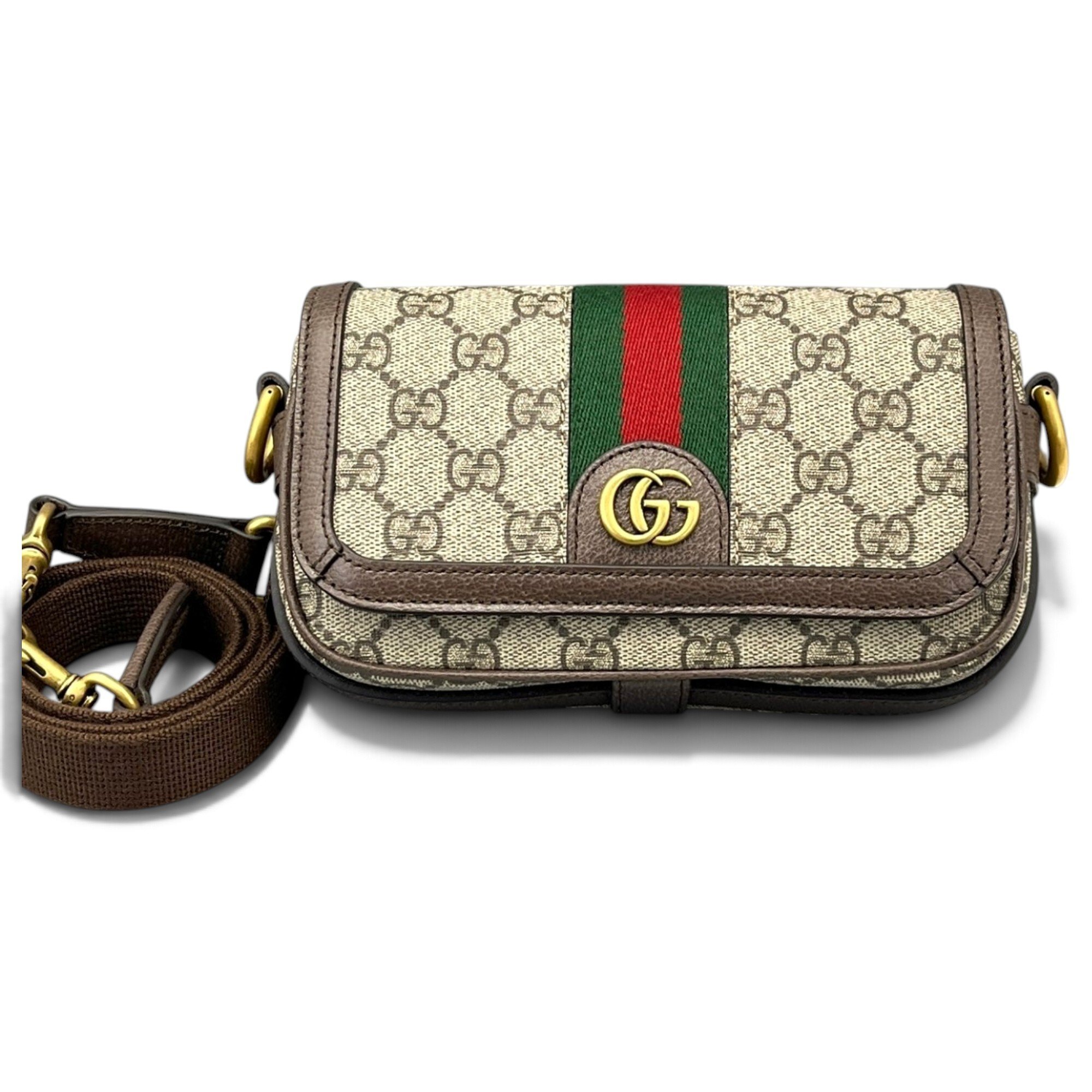 Ophidia leather crossbody bag