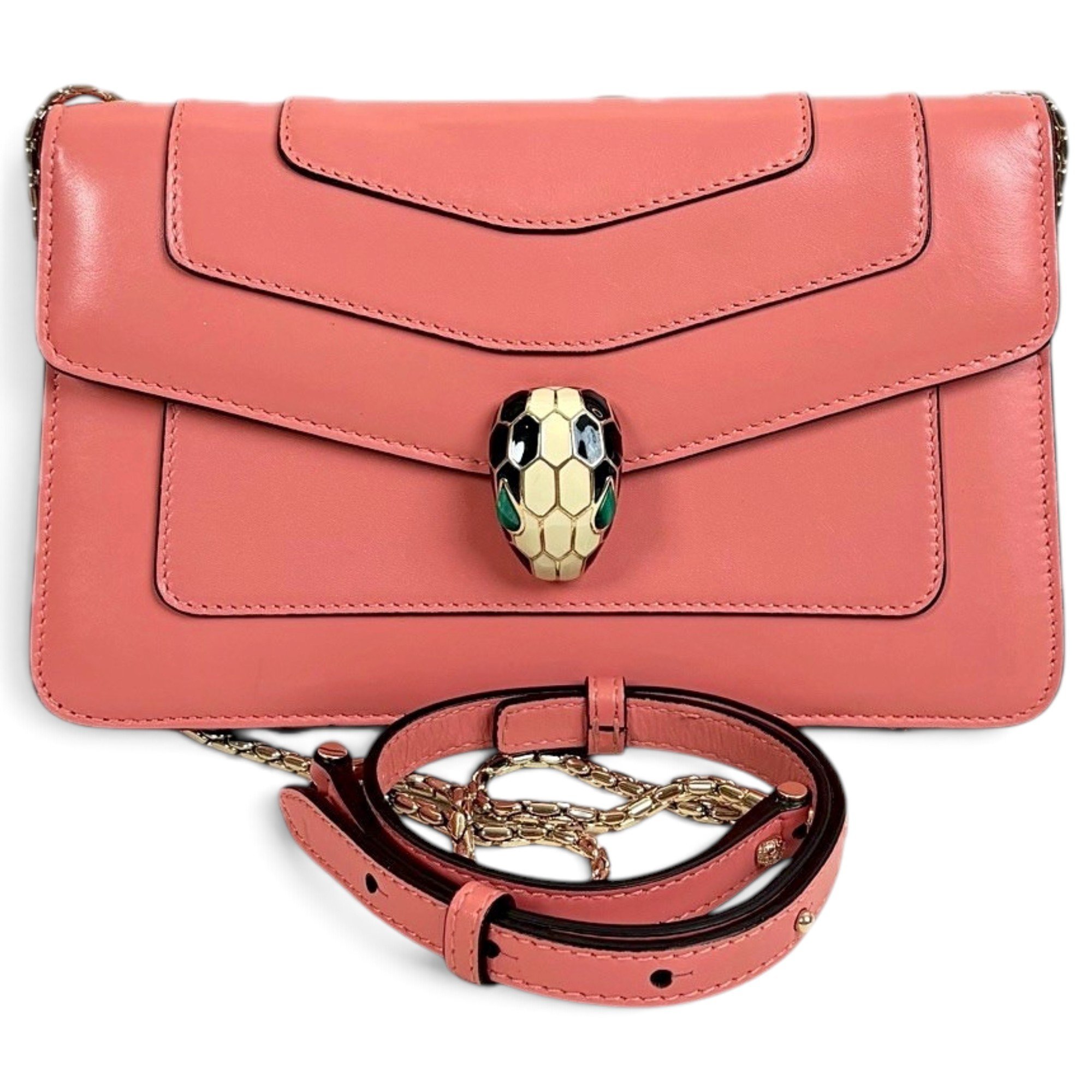 Serpenti leather handbag