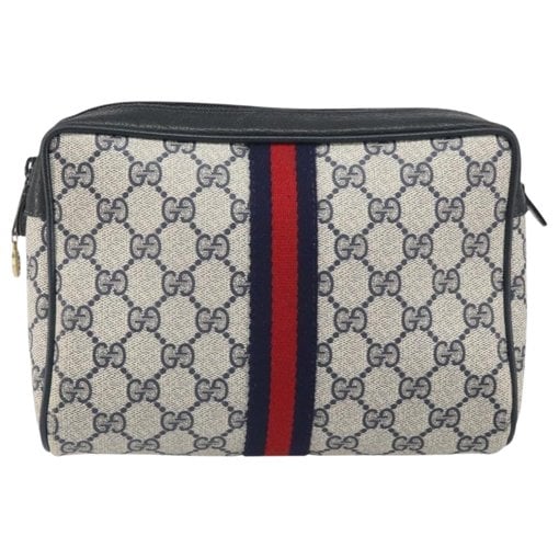 Leather clutch bag