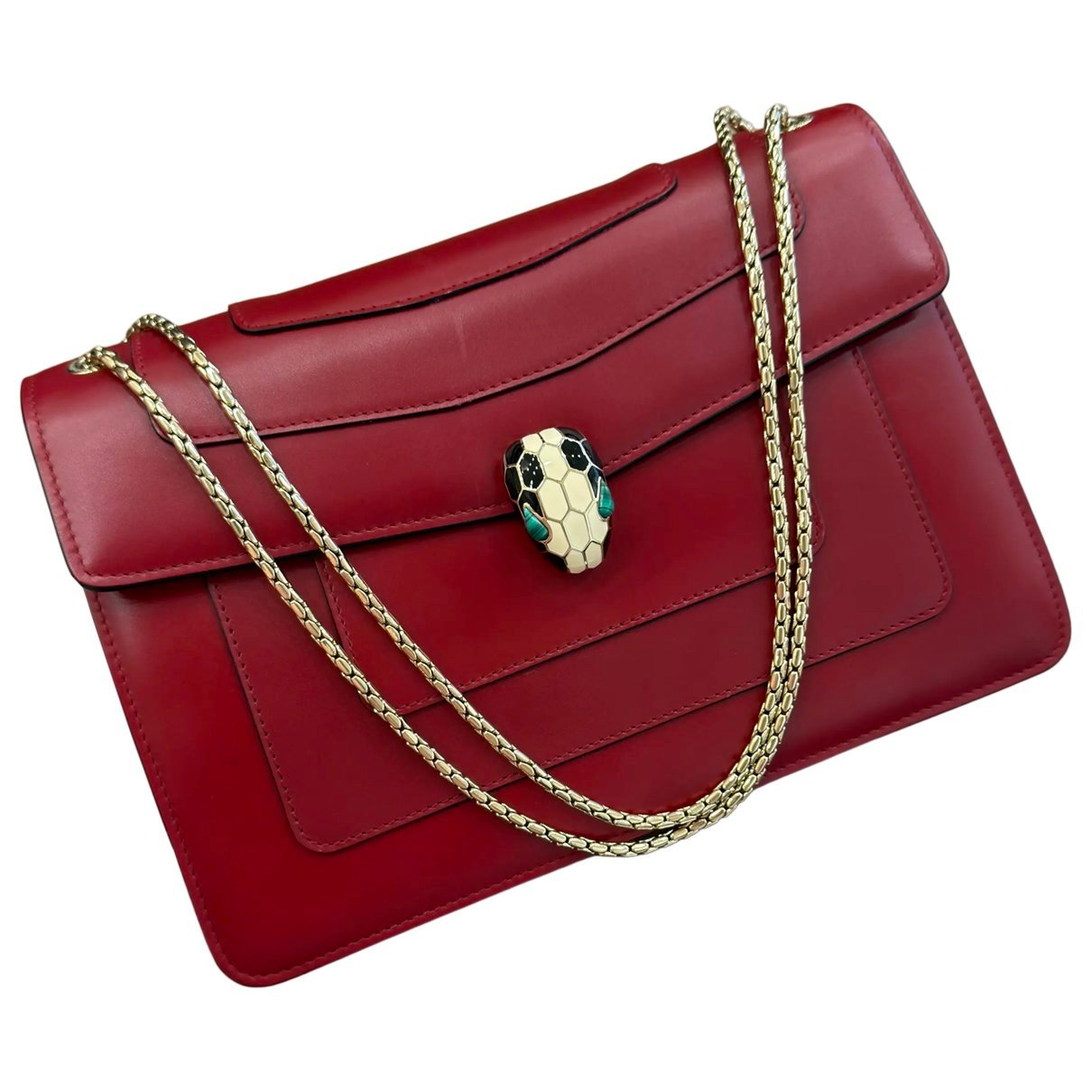 Serpenti leather handbag