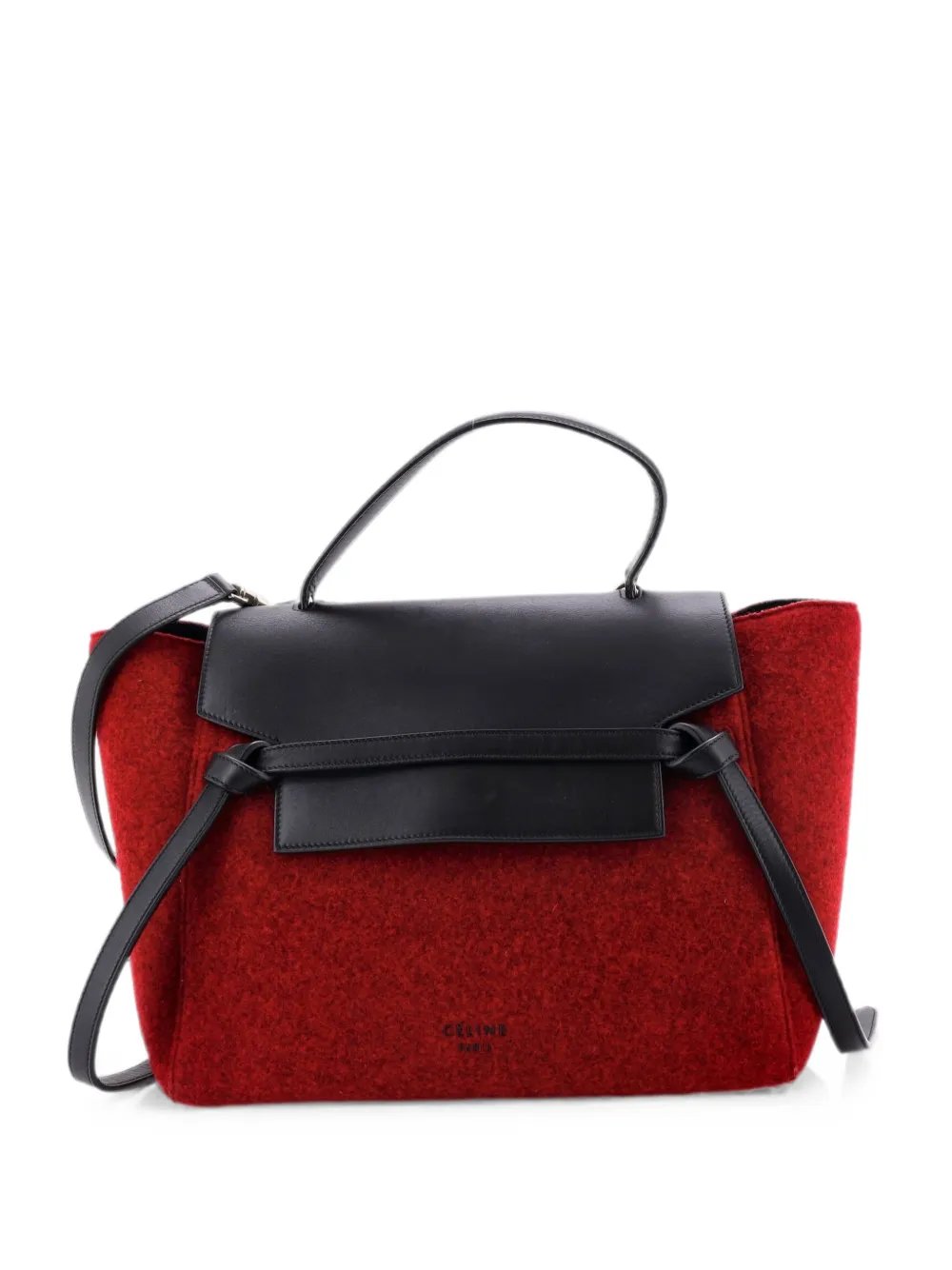 Belt Bag Felt and Leather Mini satchel