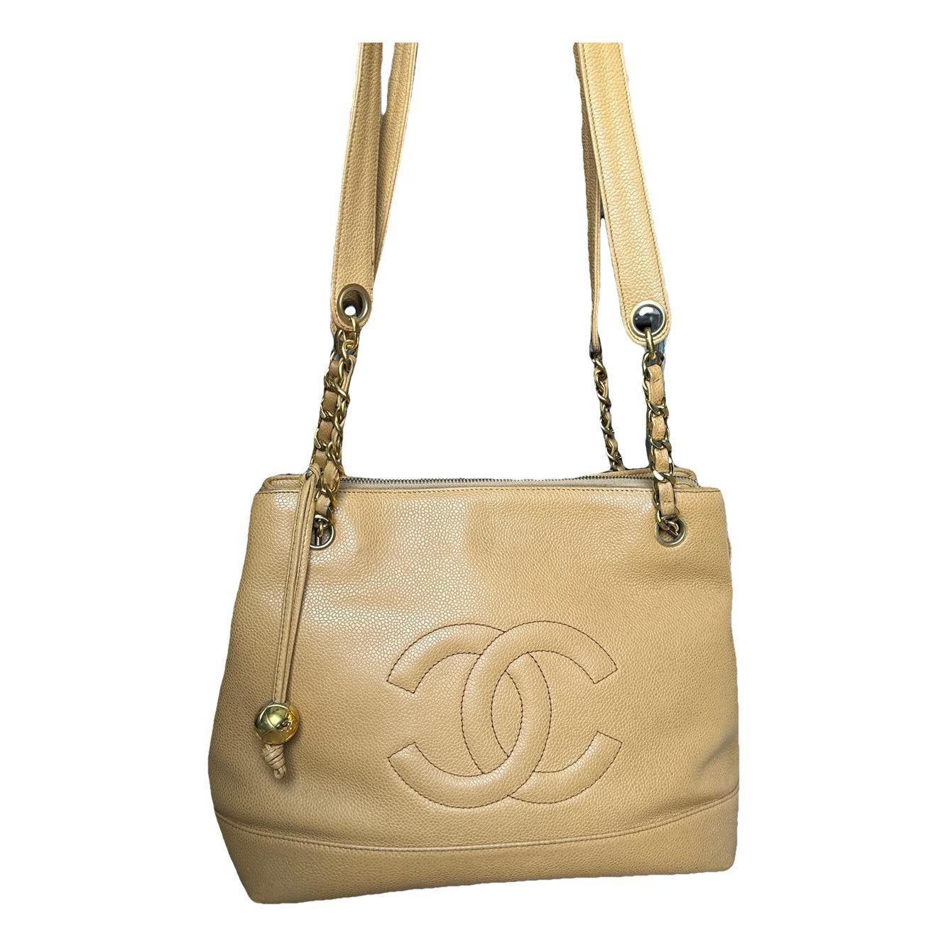 Vintage CC Chain leather tote