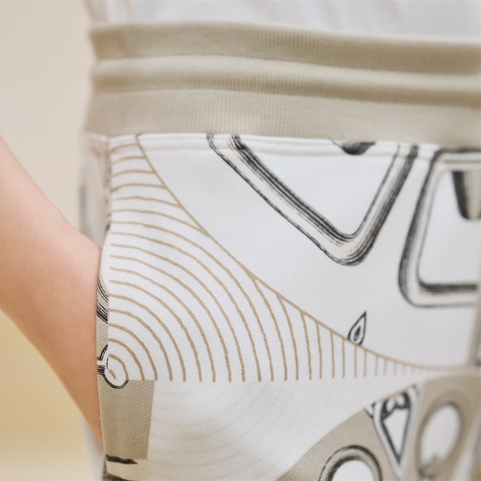 Beige Glaise "Effet Kaleidoscope" Jogging Pants