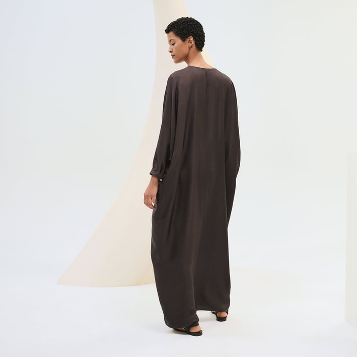Marron Terre d'Ombre Caftan Dress