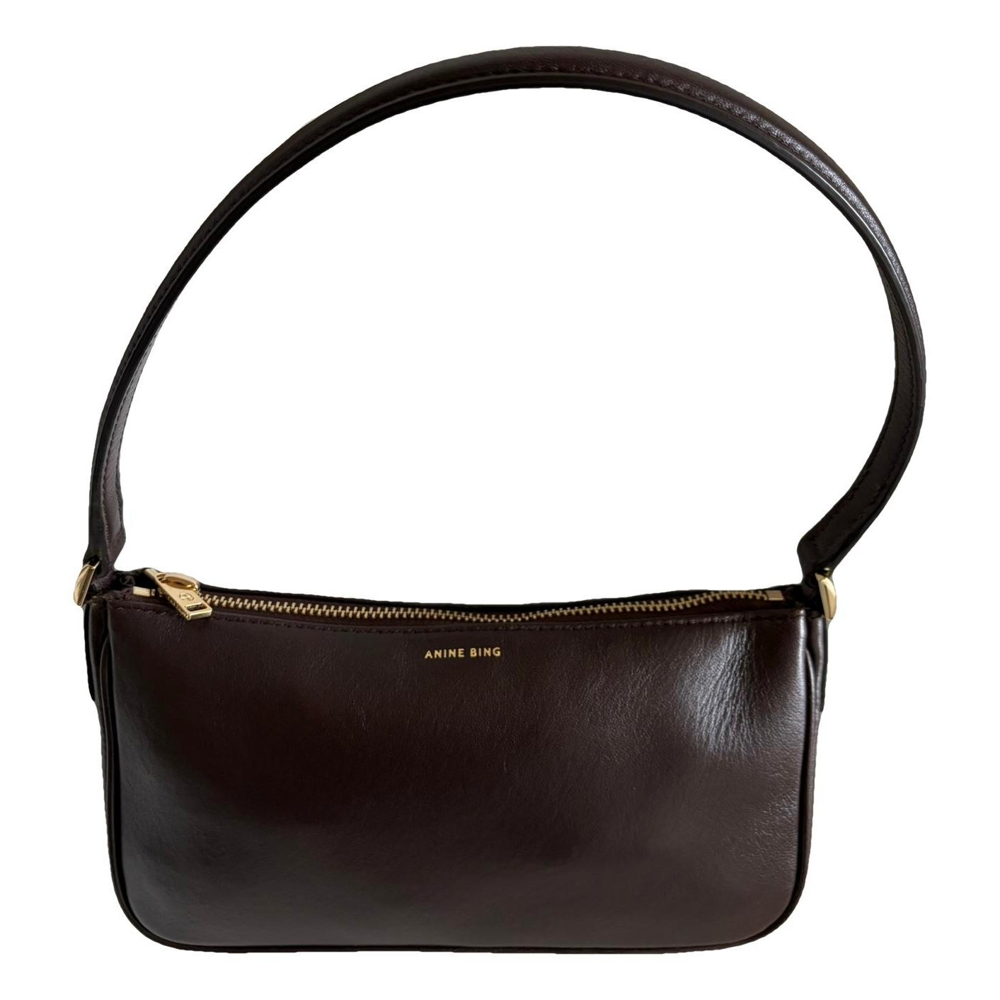 Leather clutch bag