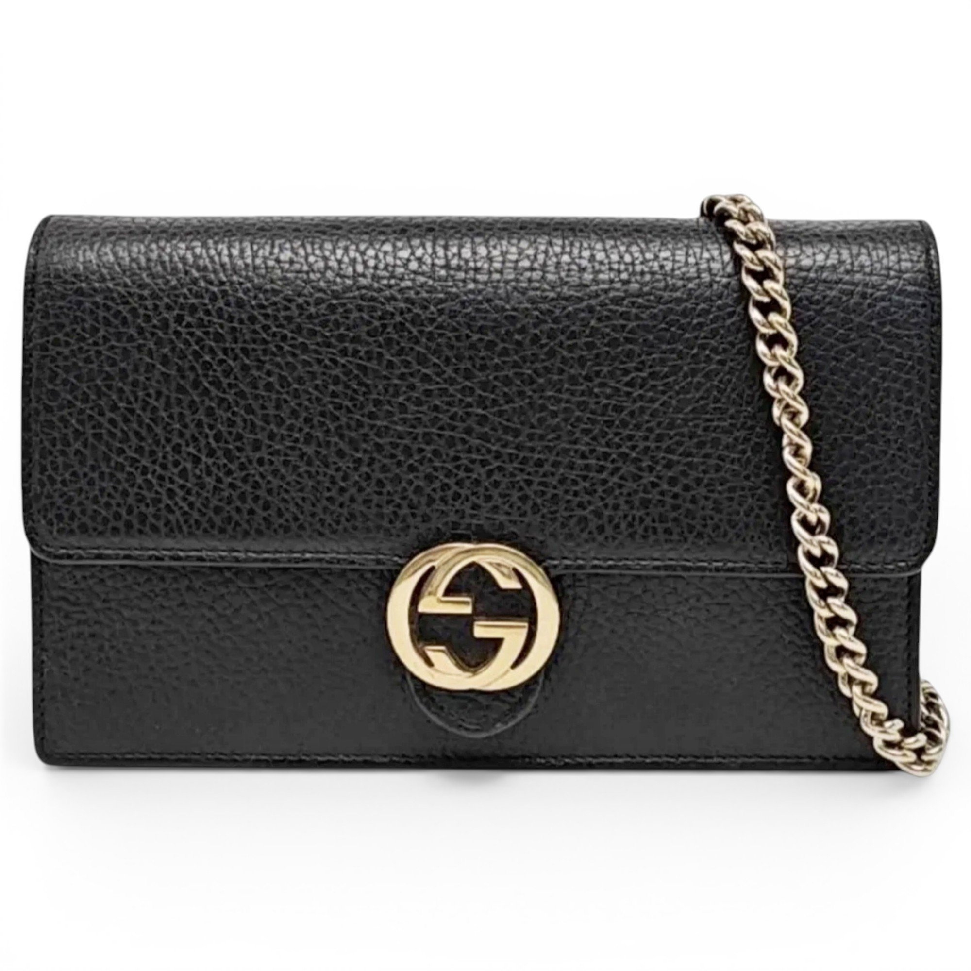 Interlocking leather bag