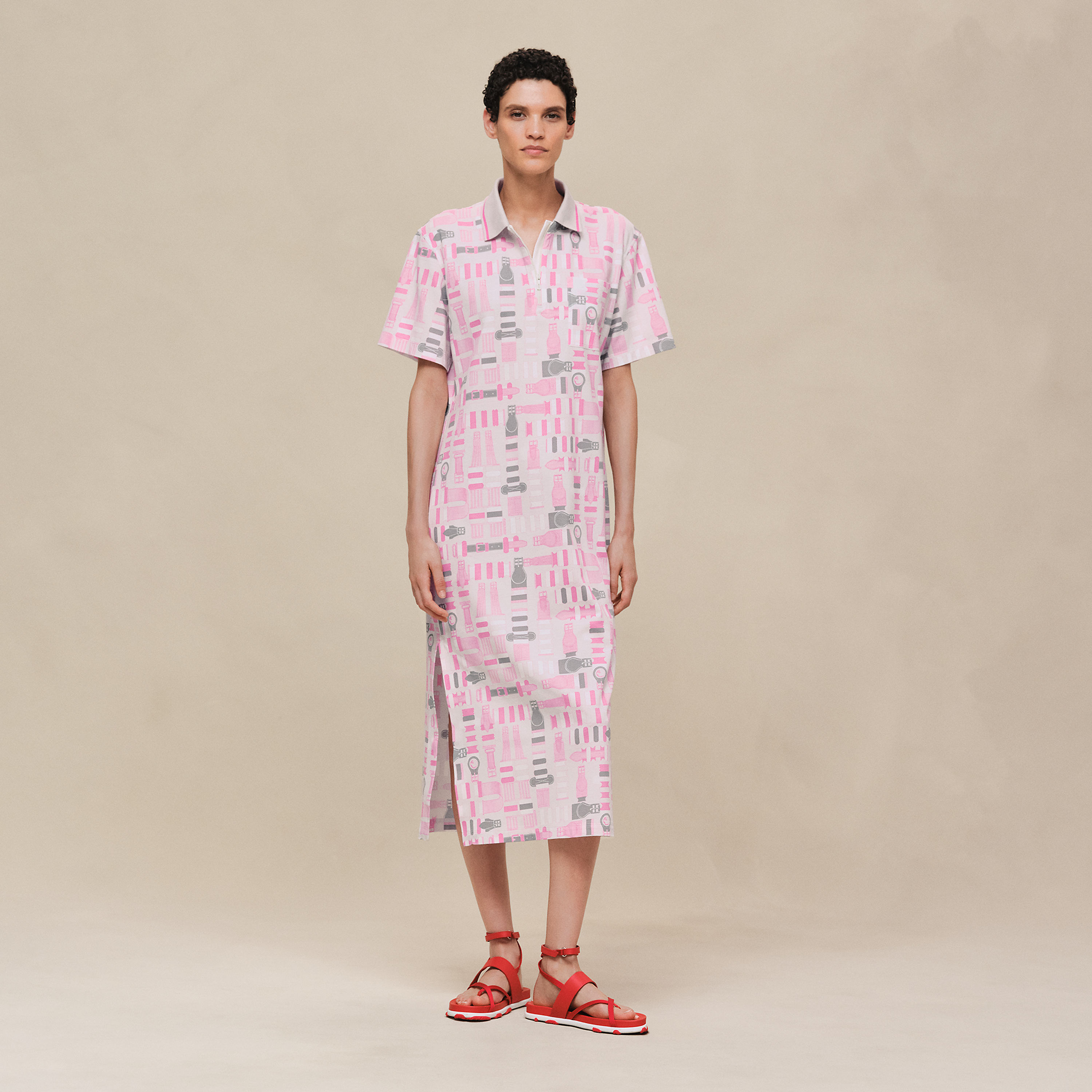 "Bride a Bloc" zipped polo dress