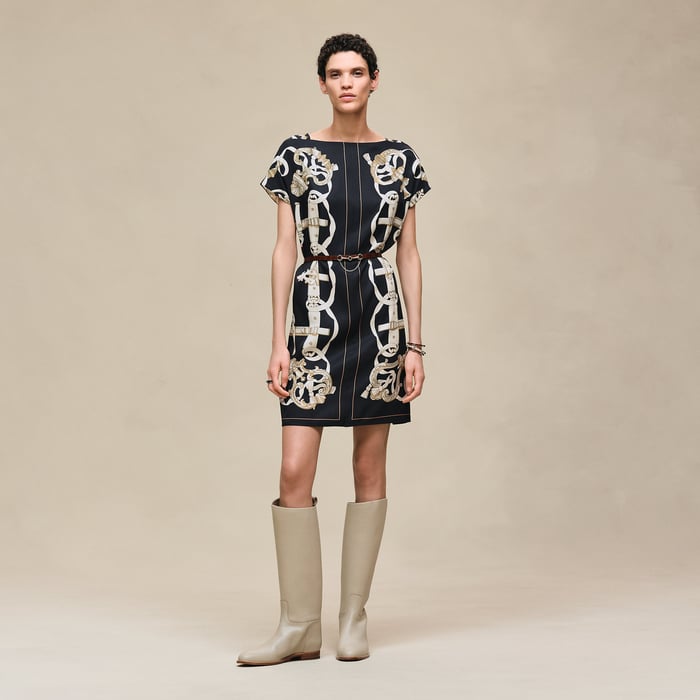 Noir "Ferronnerie Remix" Tunic