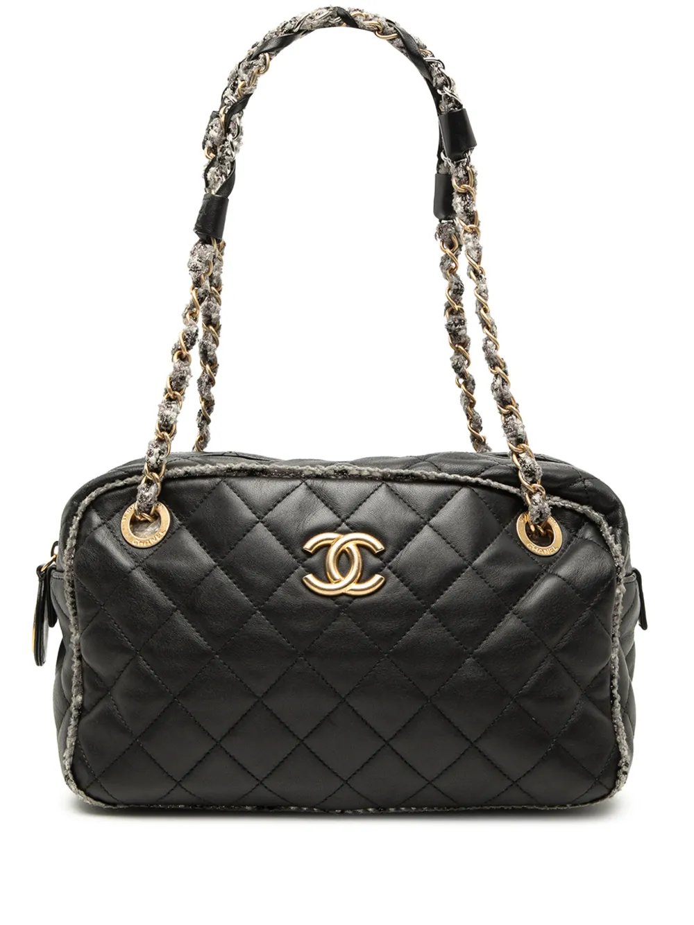 2010-2011 CC Quilted Lambskin Tweedy Bowler Bag shoulder bag