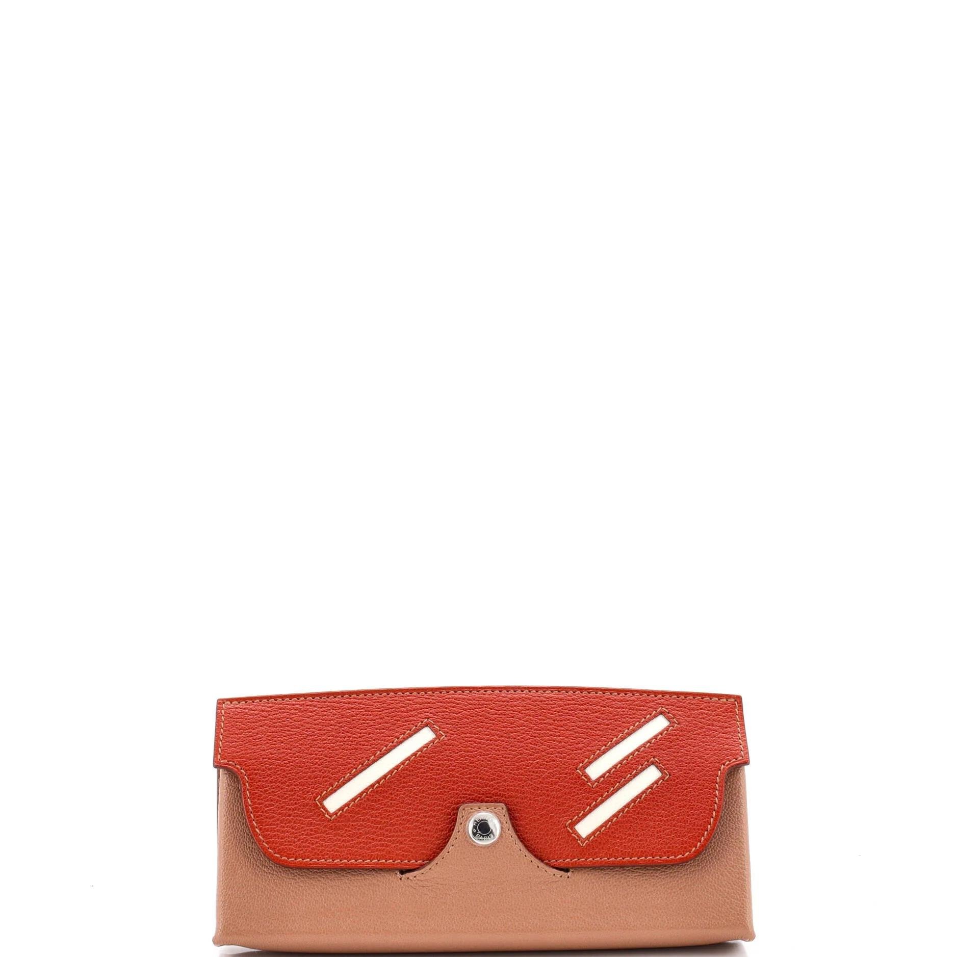 Leather clutch bag