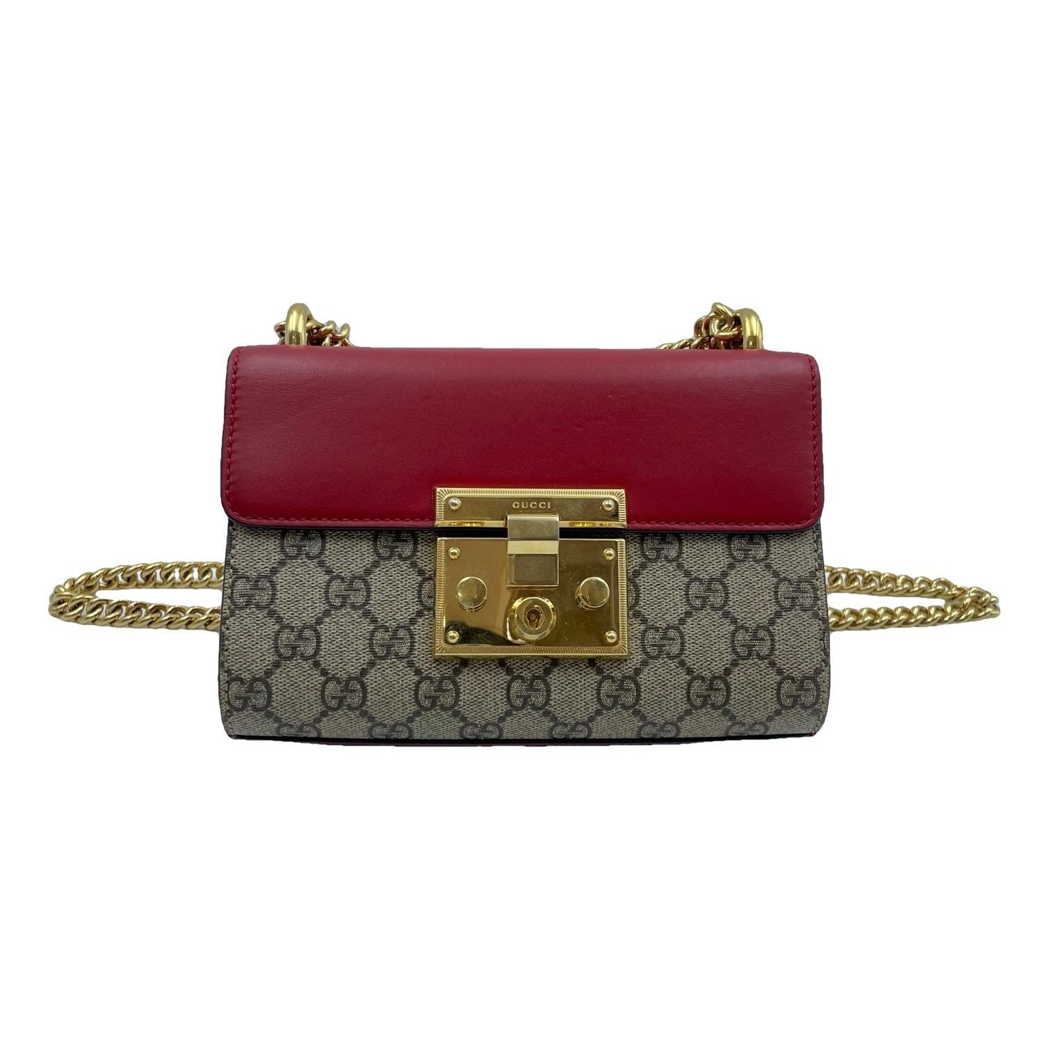 Padlock leather handbag