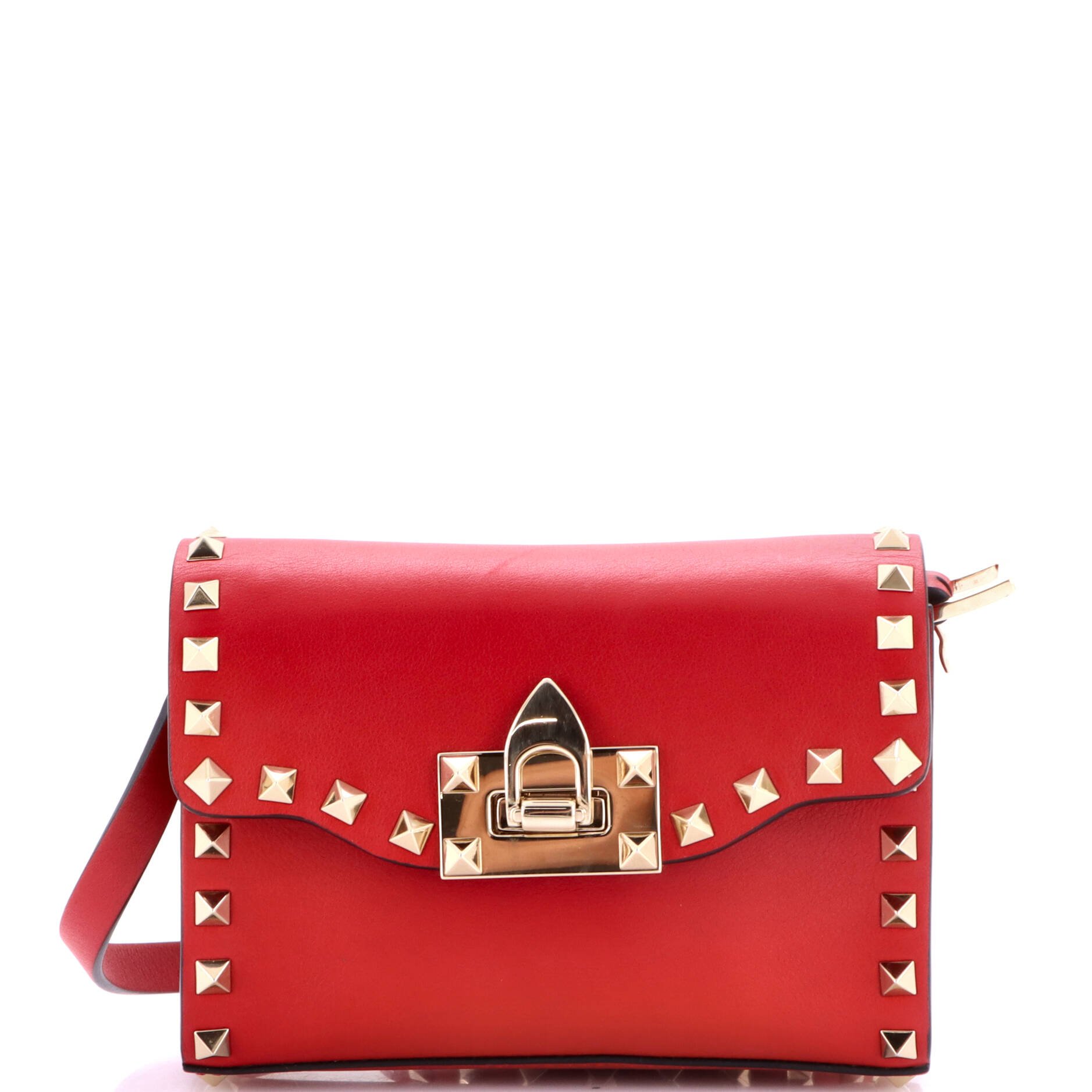 Rockstud Flip Lock Flap Bag Leather Mini