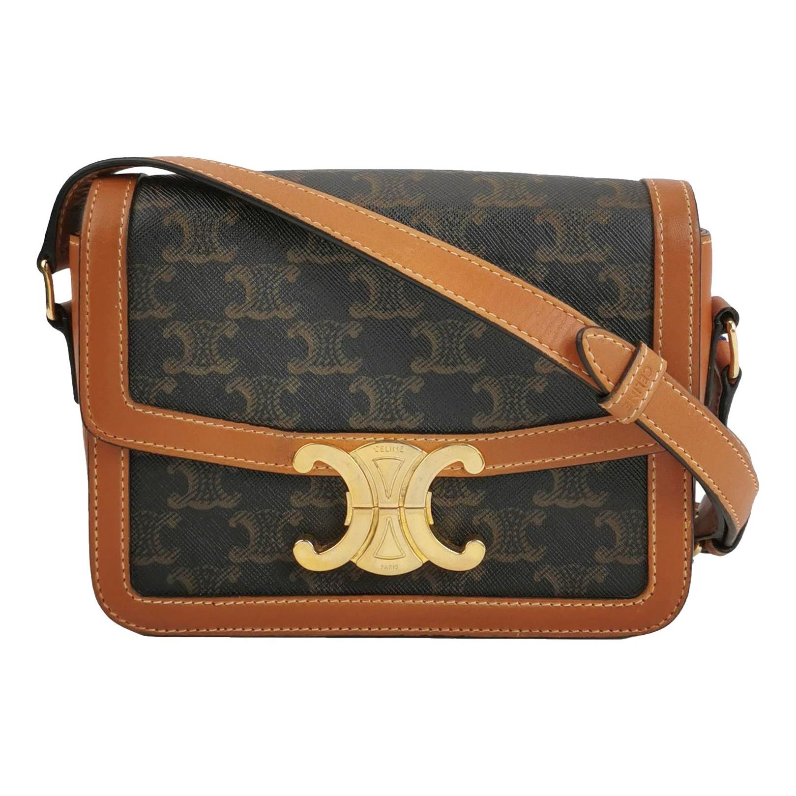 Triomphe leather handbag