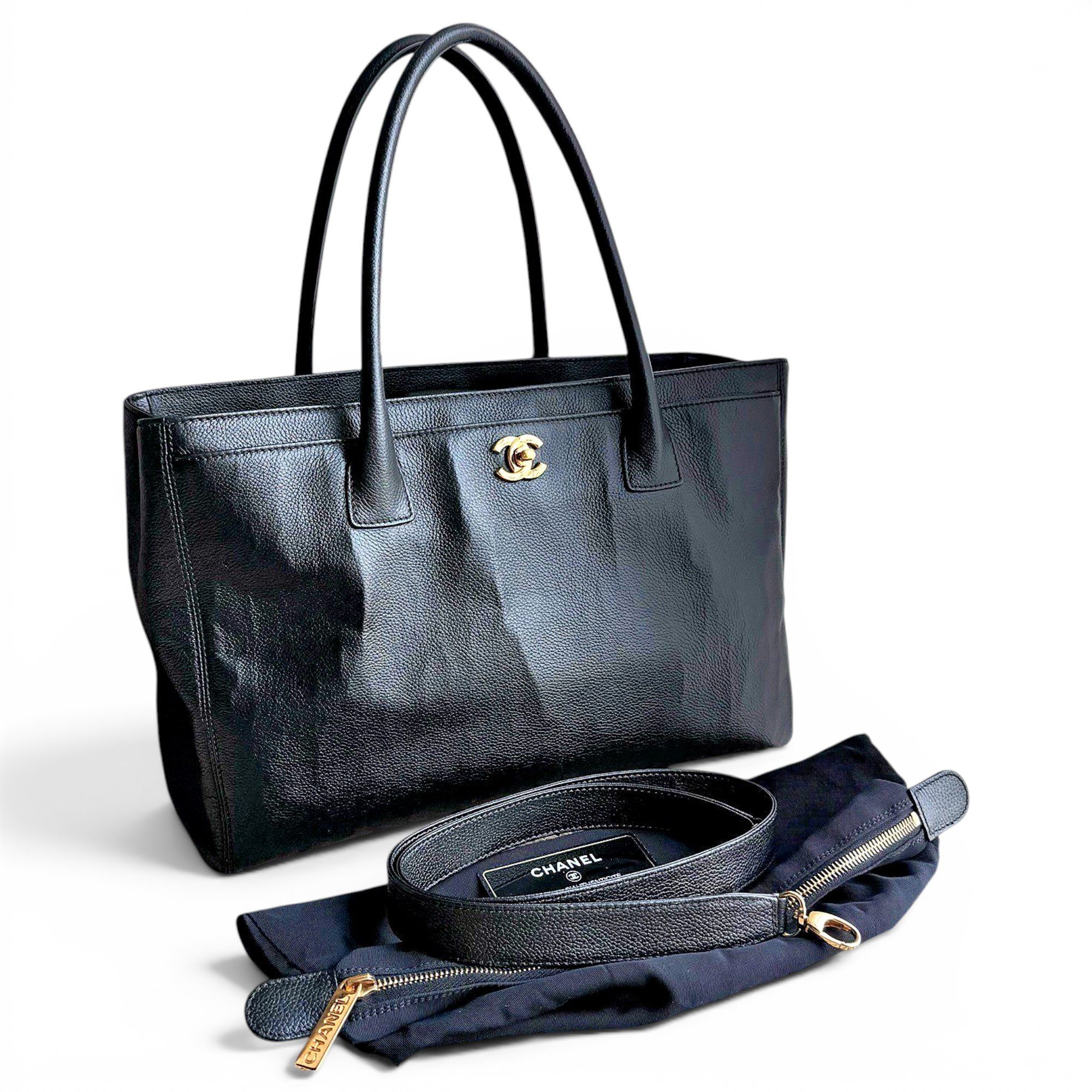 Executive leather tote