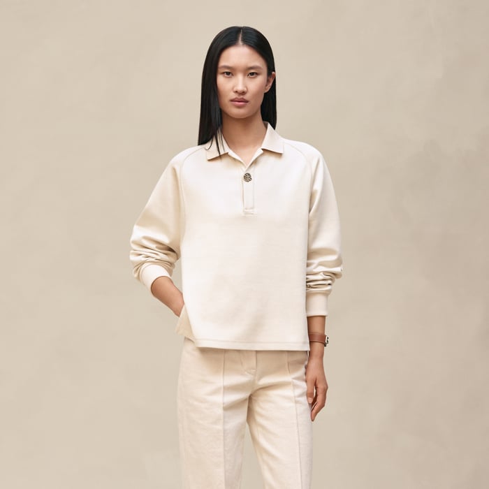 Blanc Cassé Polo Shirt Ith Raglan Sleeves