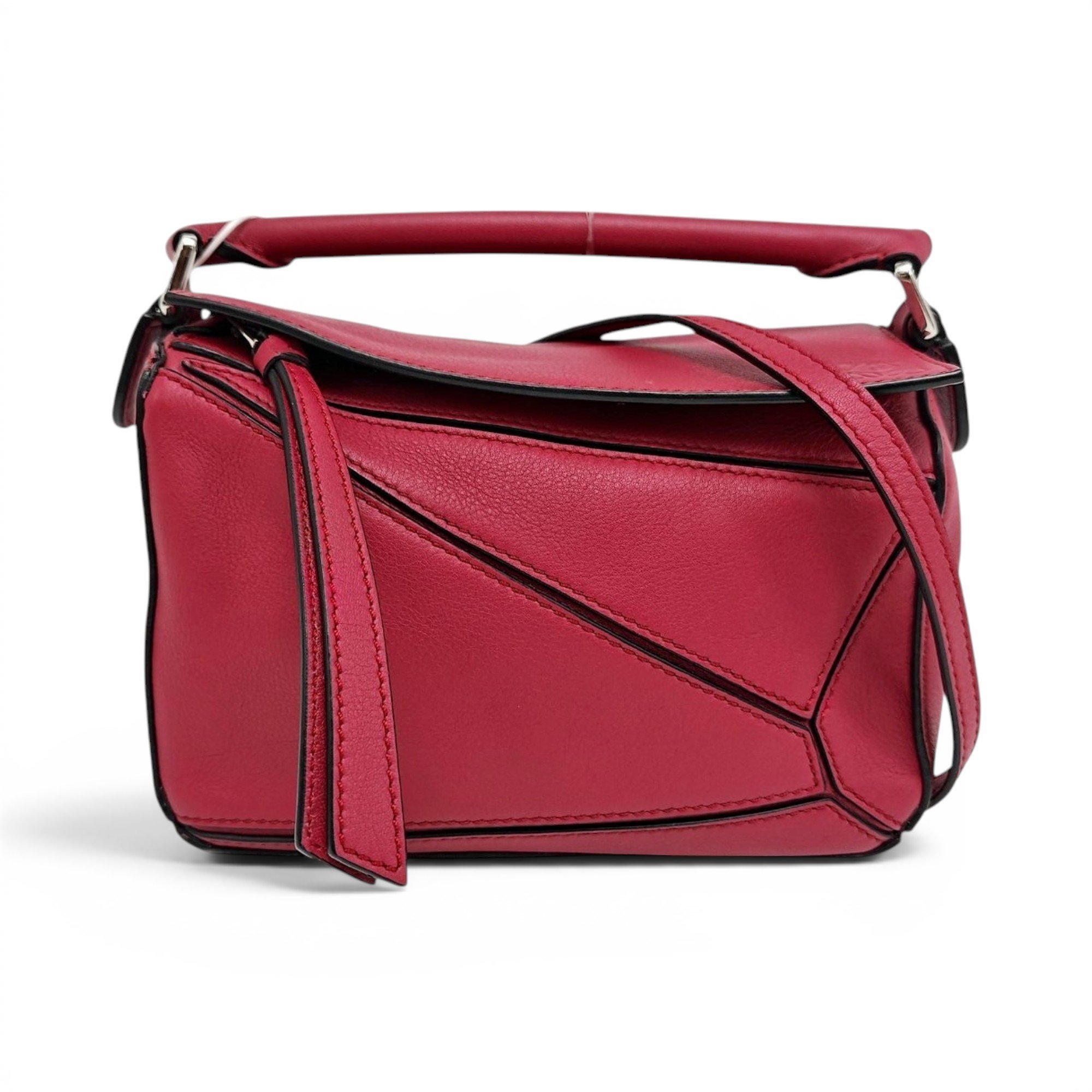 Puzzle leather handbag