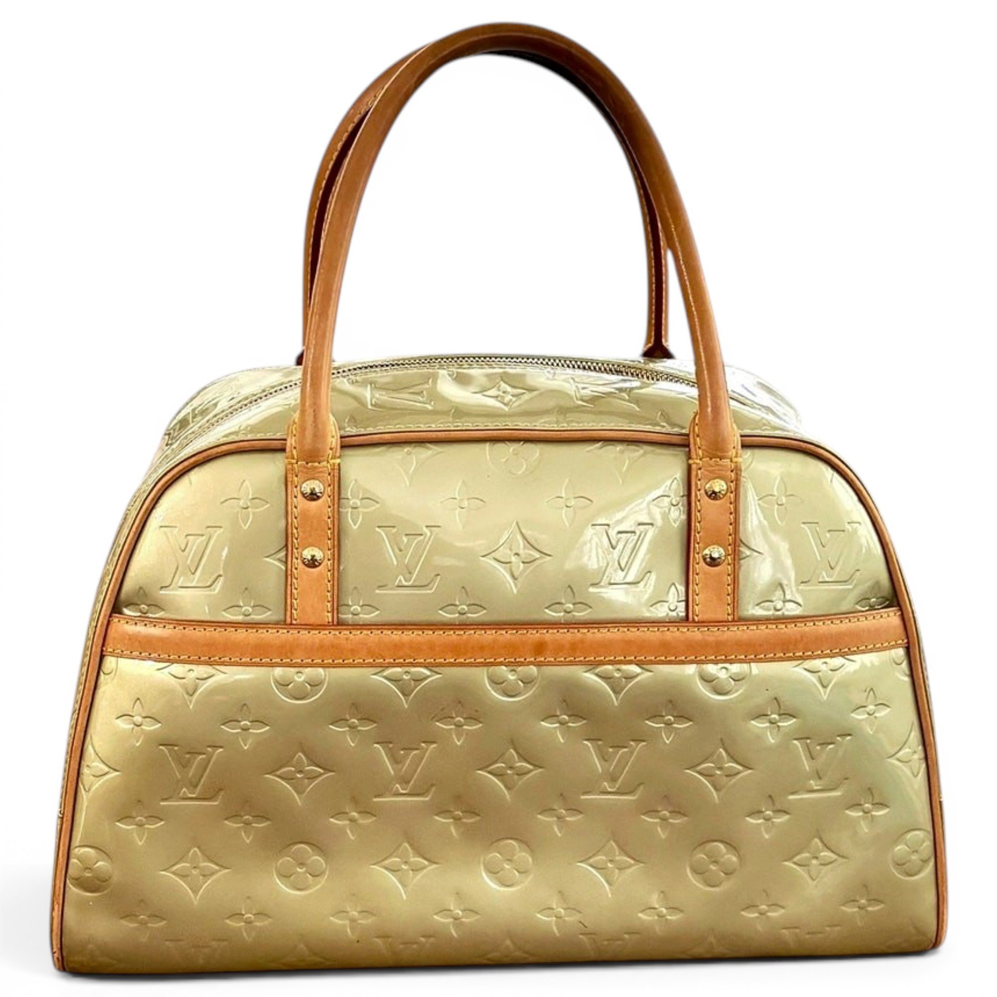 Tompkins Square patent leather satchel