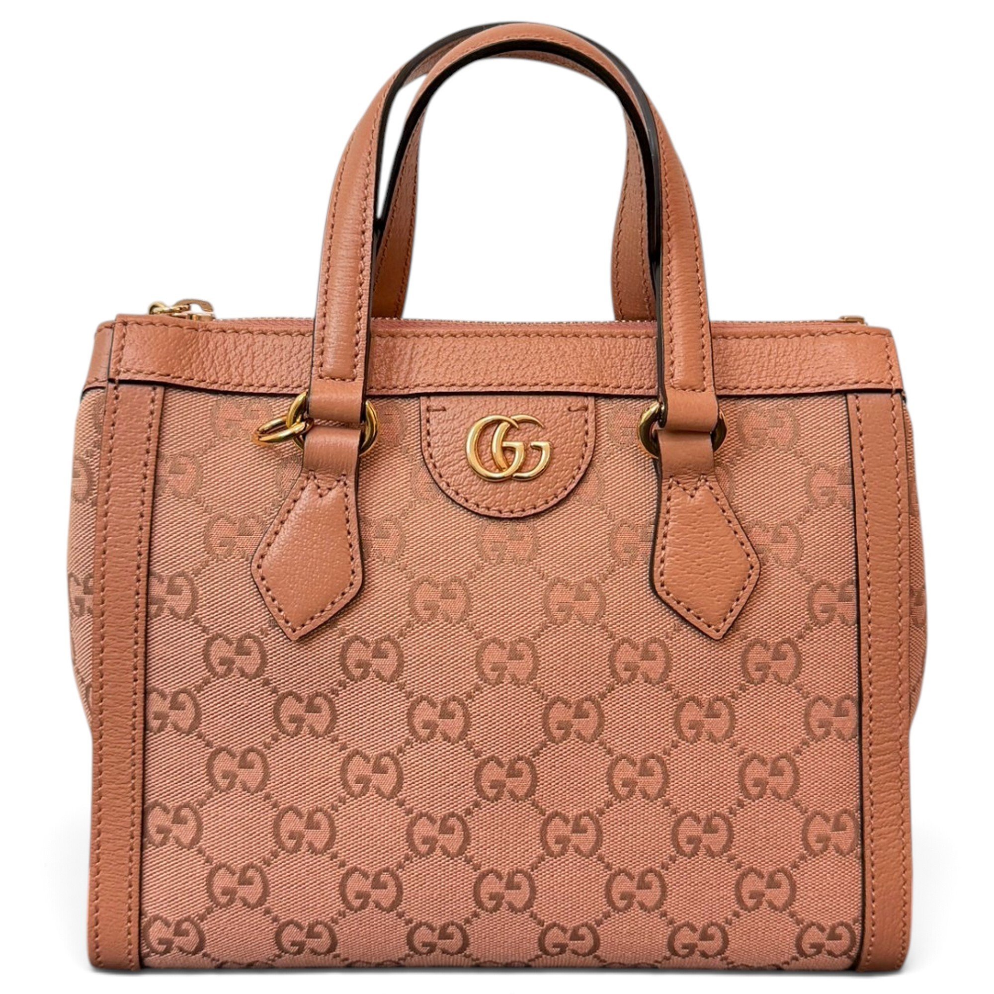 Ophidia Top Handle leather handbag