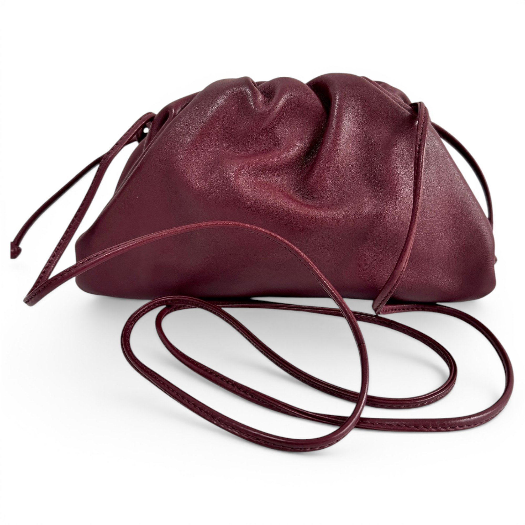 Pouch leather handbag