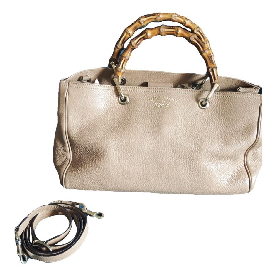 Bamboo Shopper leather tote