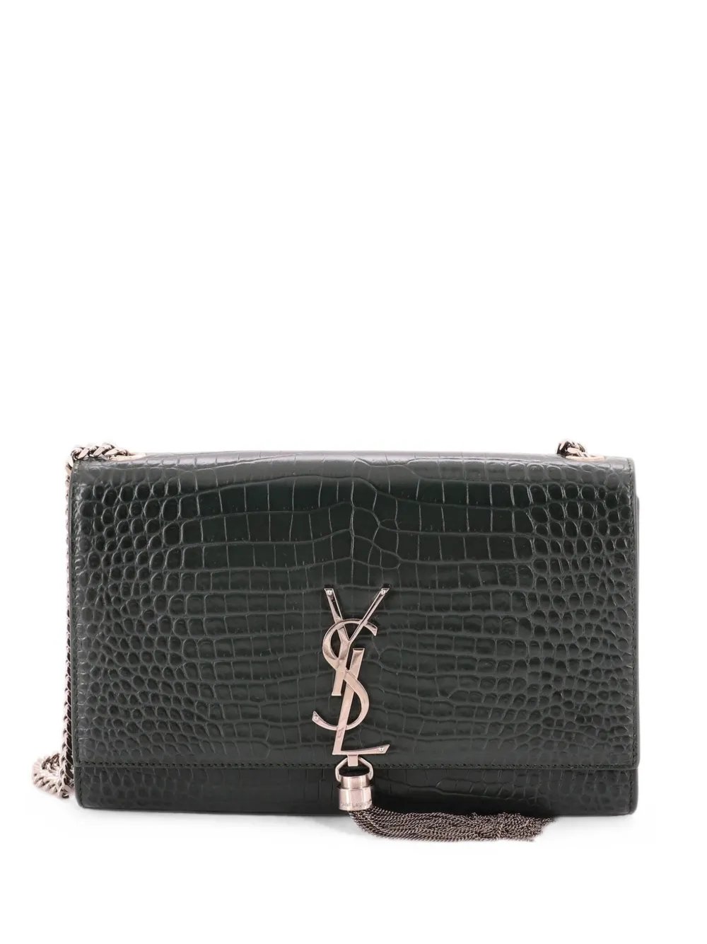 Classic Monogram Tassel Crocodile Embossed Leather Medium crossbody bag