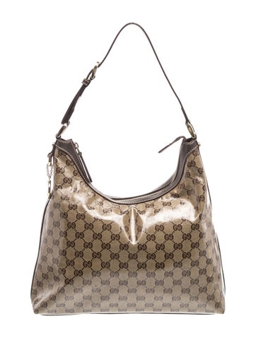 GG Crystal Canvas Charmy Shoulder Bag