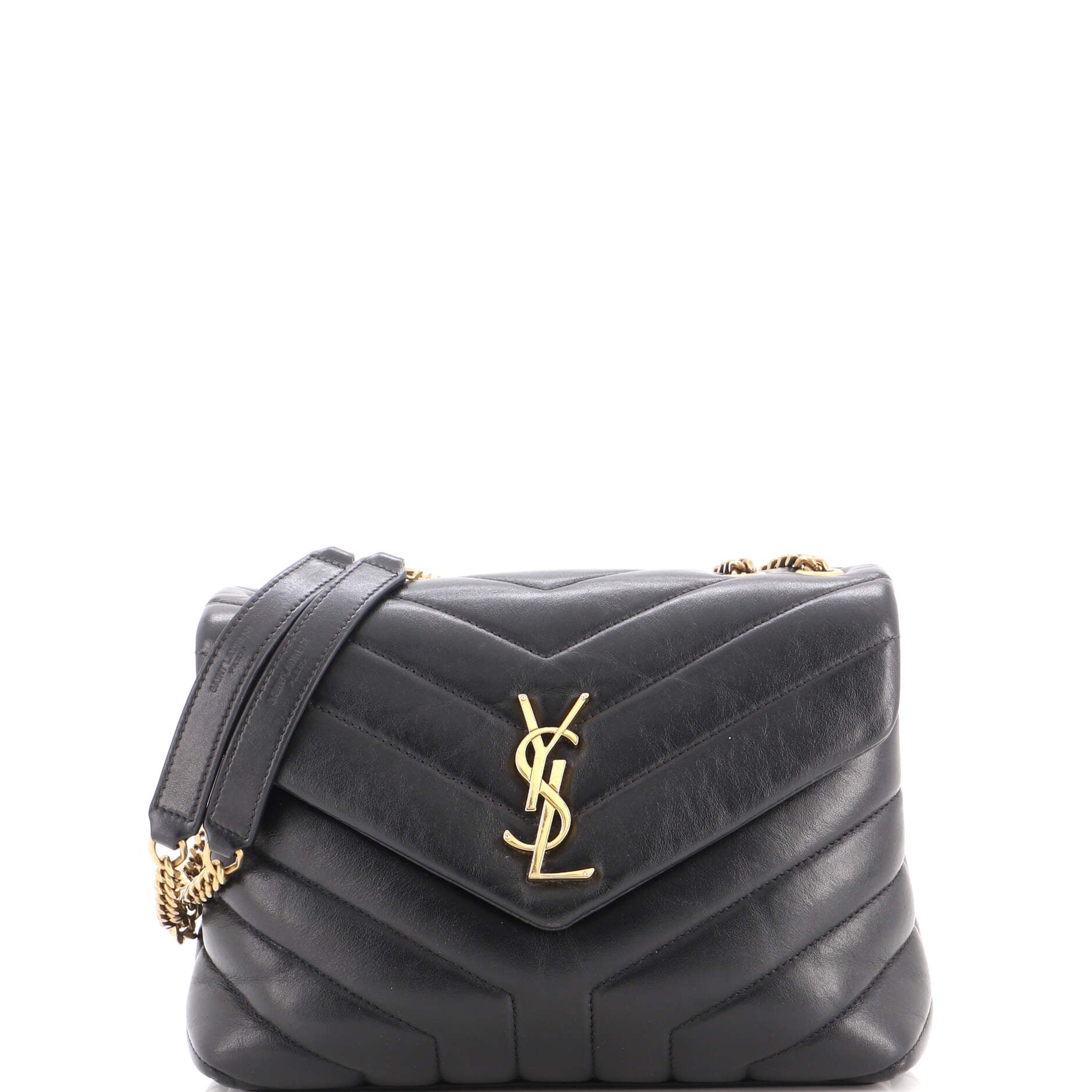 Loulou Shoulder Bag Matelasse Chevron Leather Small