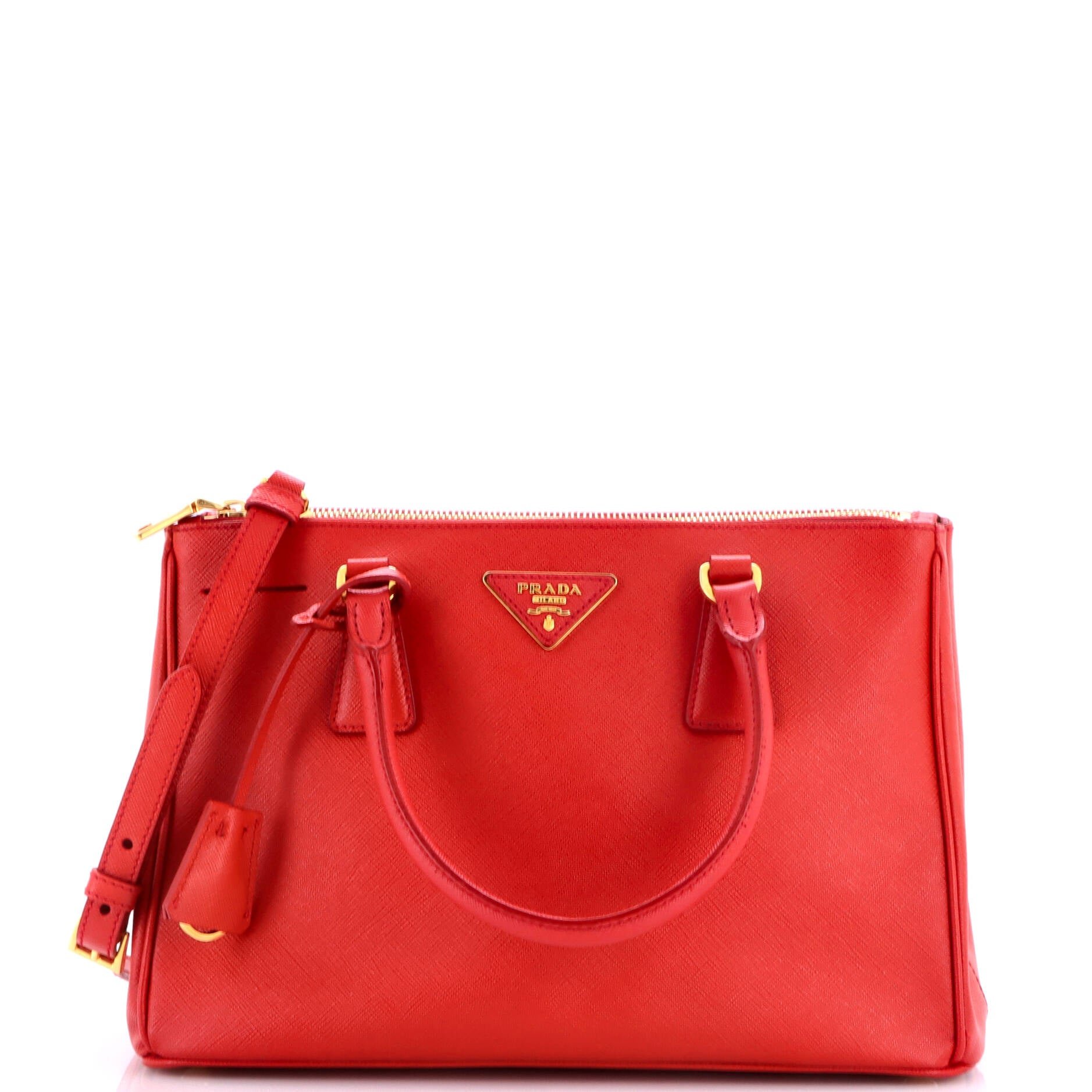 Galleria Double Zip Tote Saffiano Leather Medium