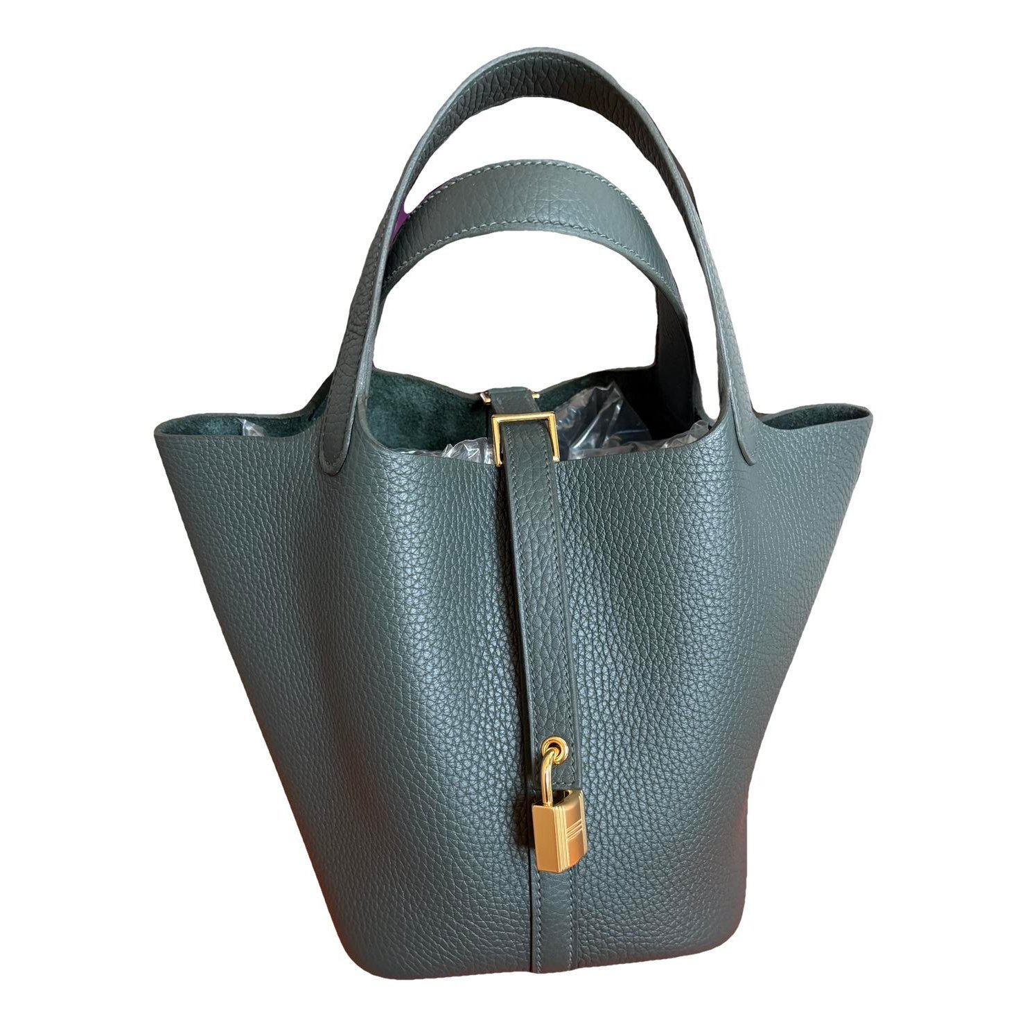 Picotin leather tote