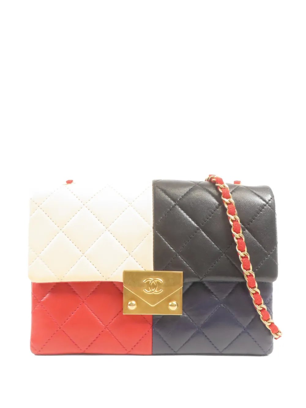 Pagoda Flap colour-block shoulder bag