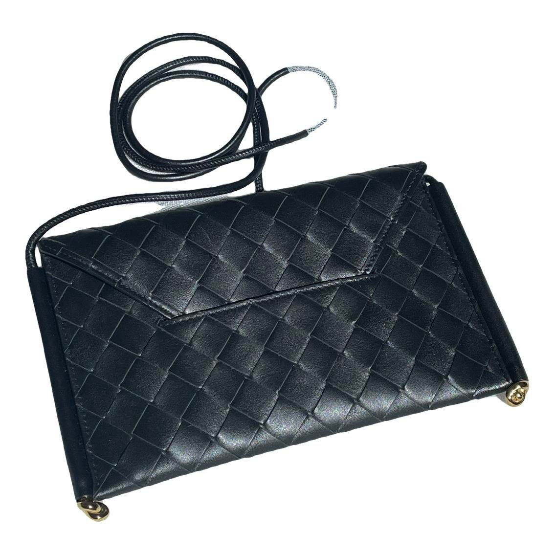 Leather clutch bag