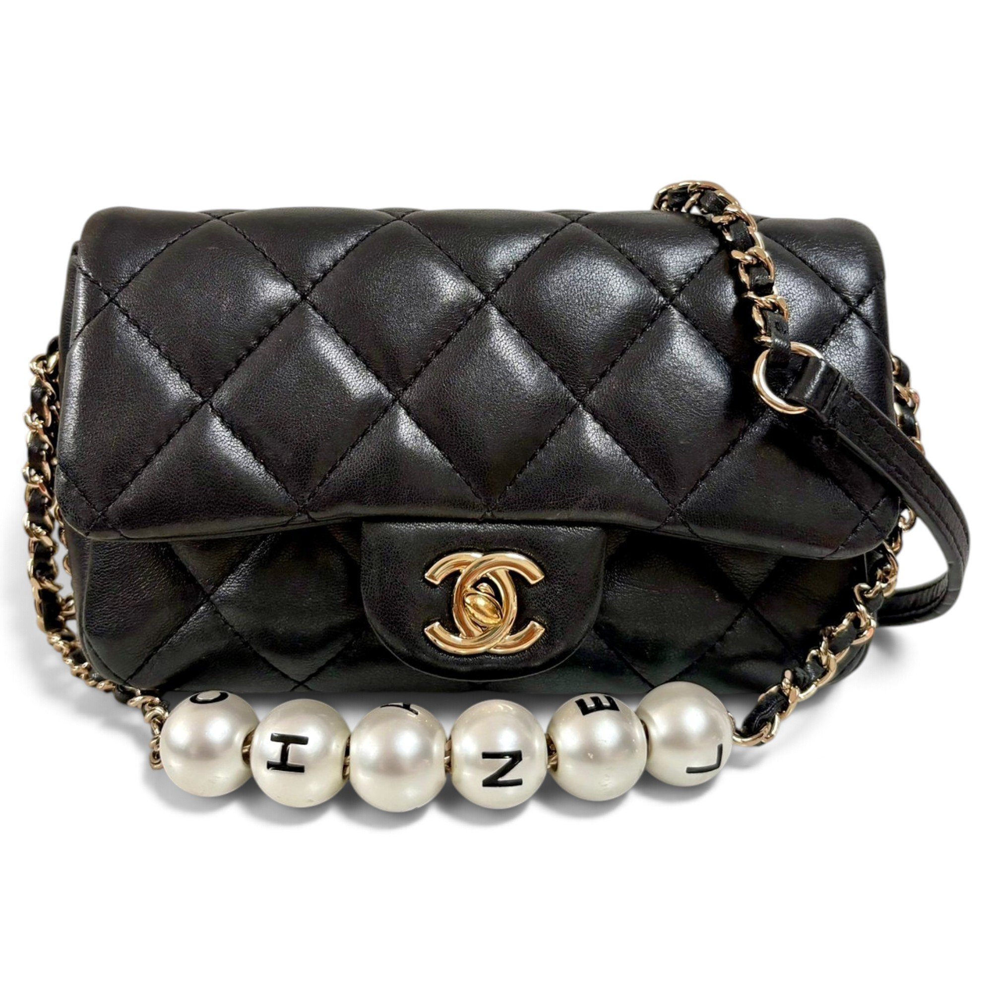 Trendy CC Flap leather crossbody bag