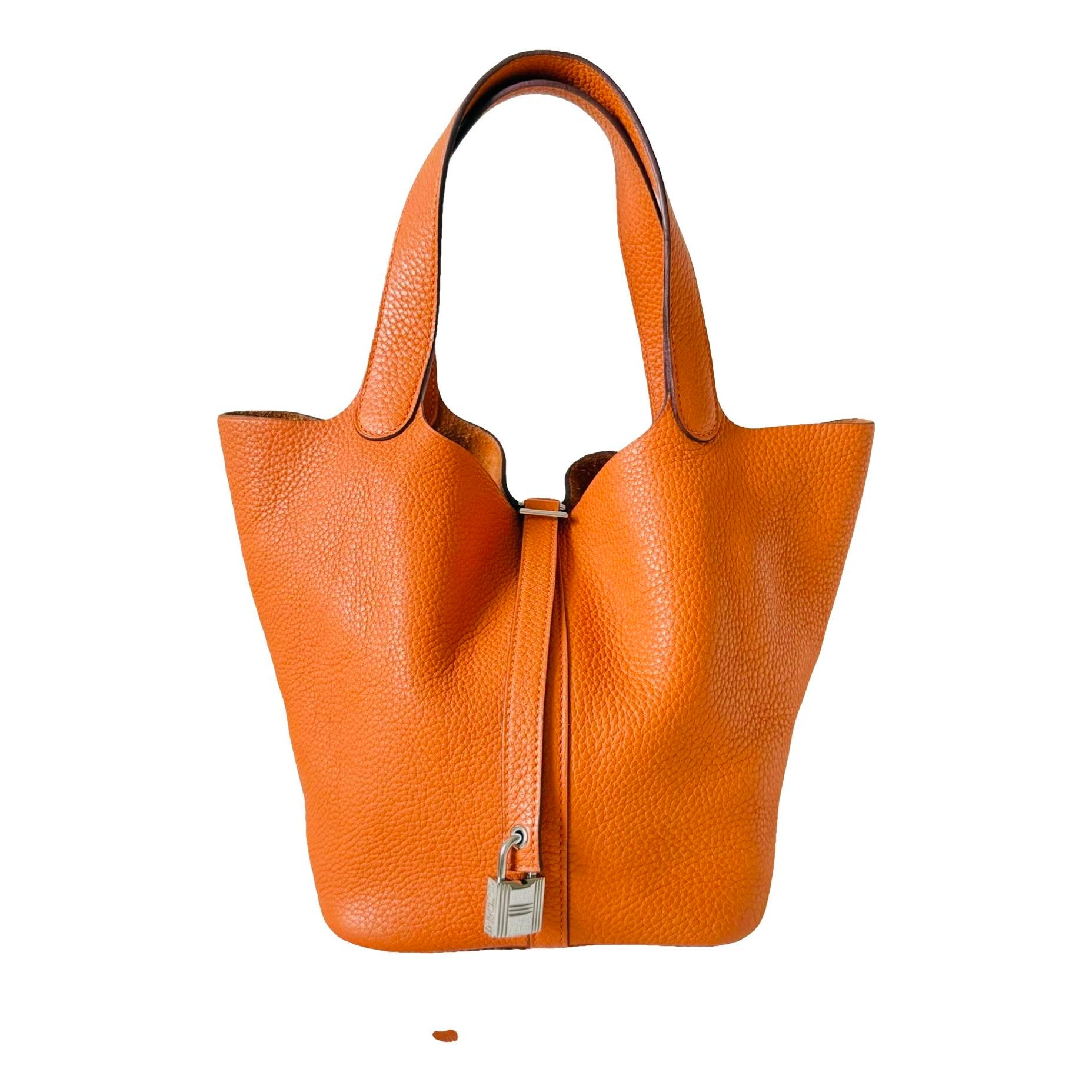 Hermes Picotin 22 Handbag Orange 2012