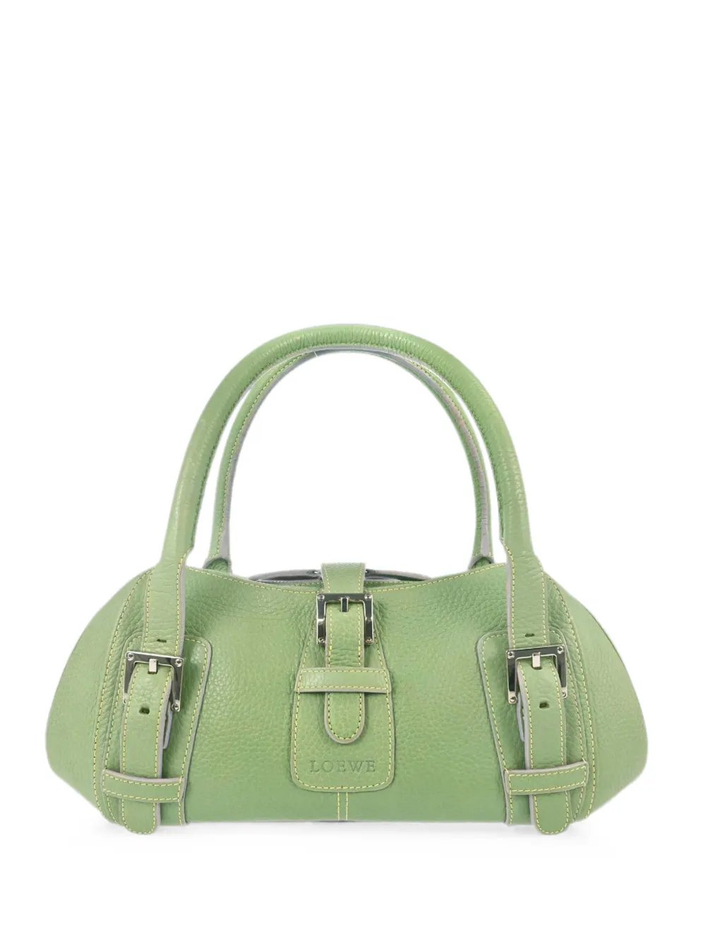 logo-detail leather tote bag