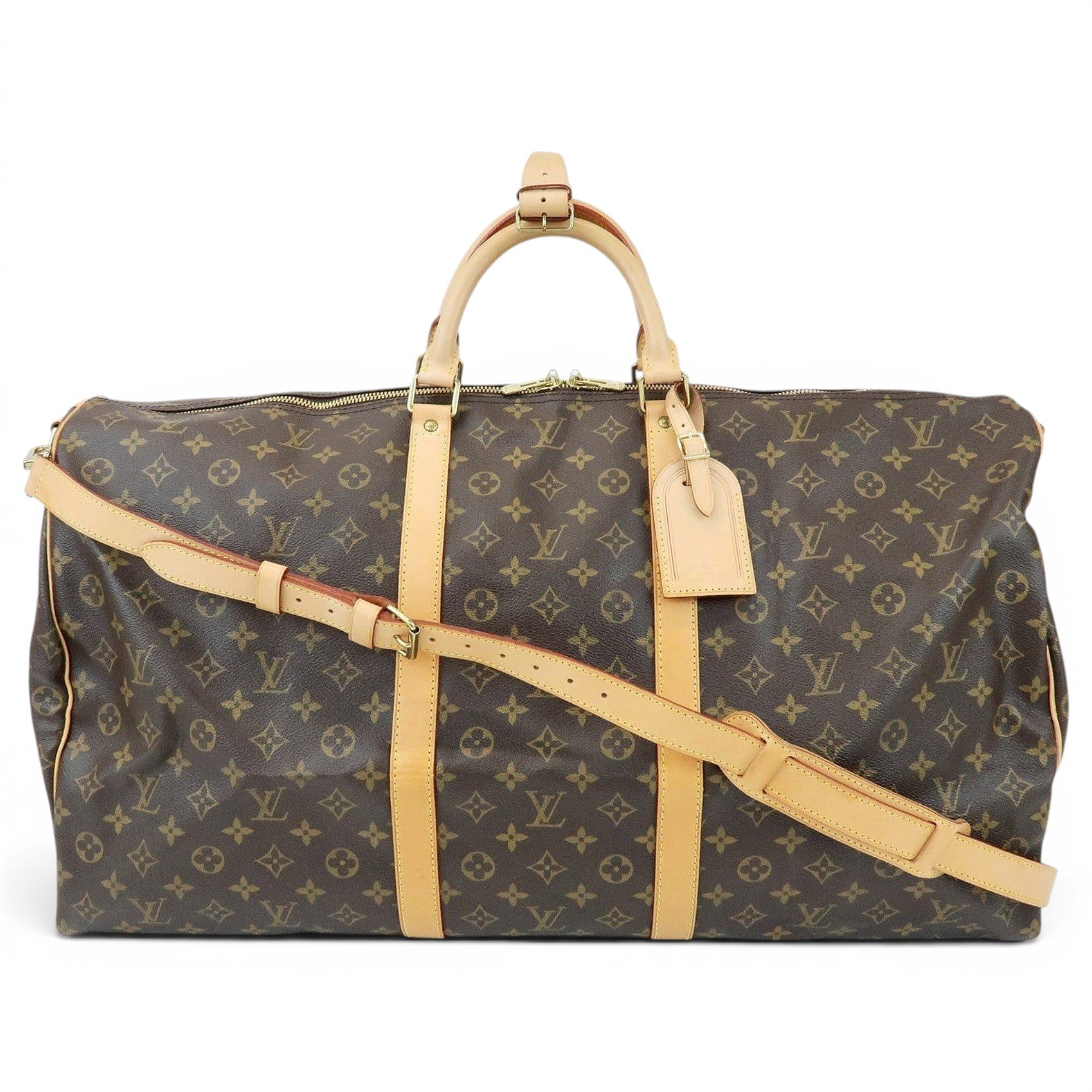 Keepall leather travel bag