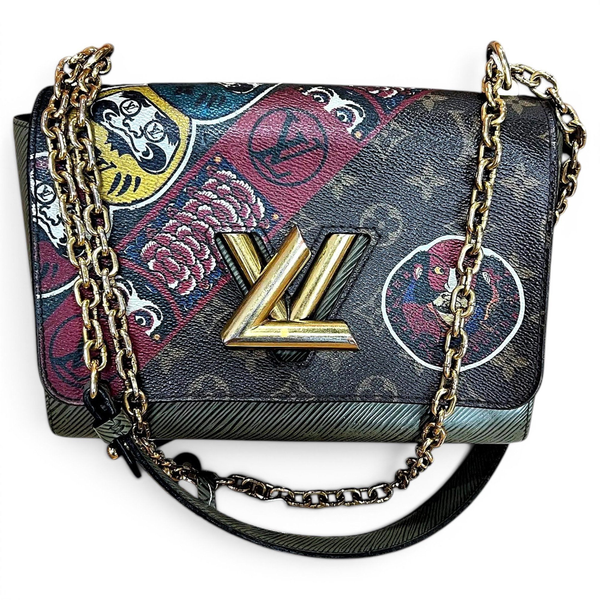 Twist vinyl crossbody bag