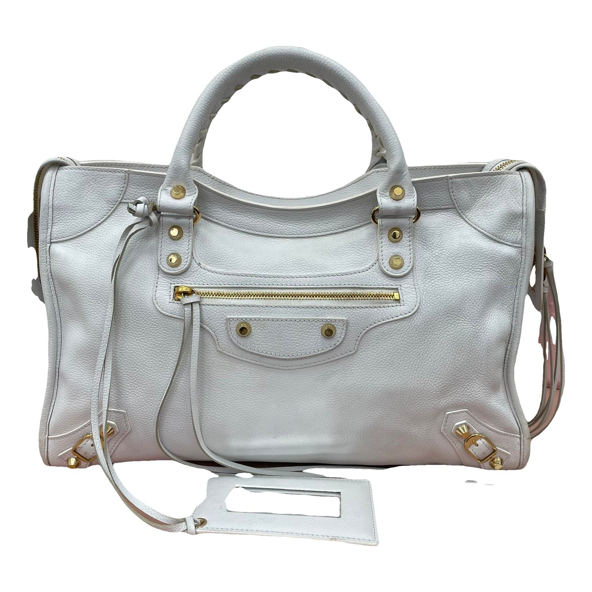 City leather handbag