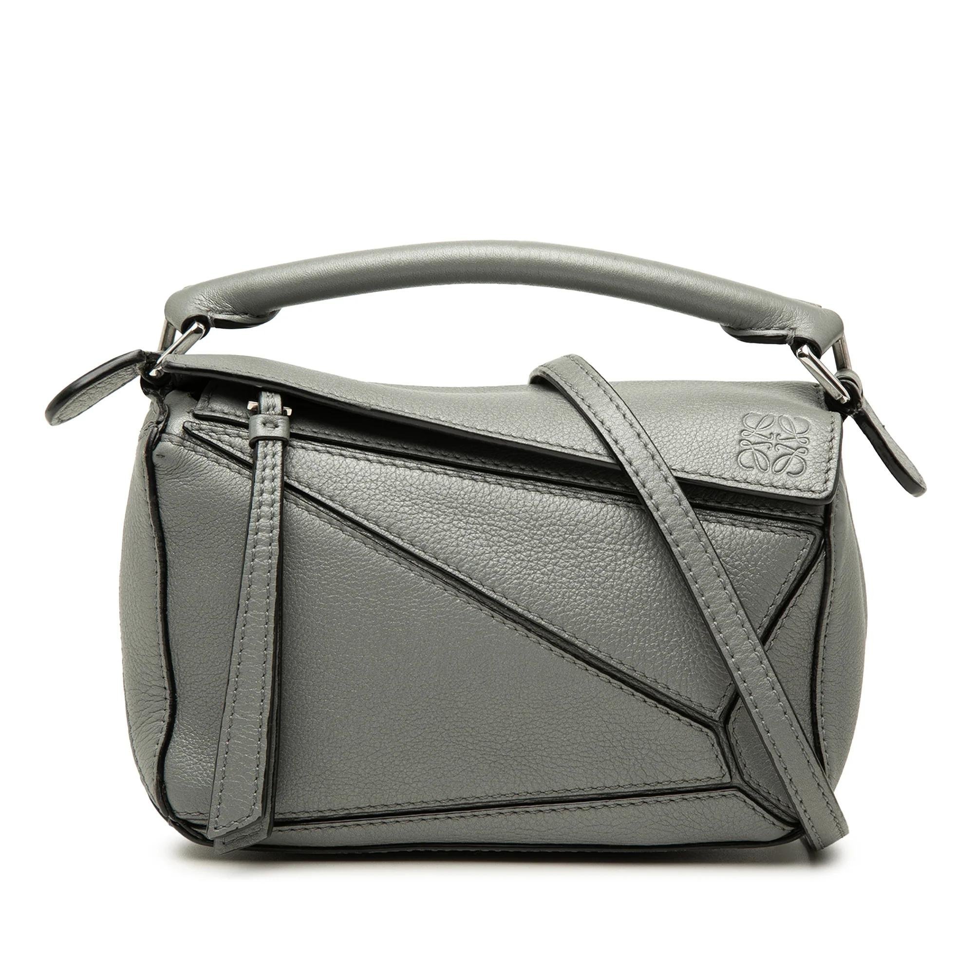 Puzzle pony-style calfskin satchel