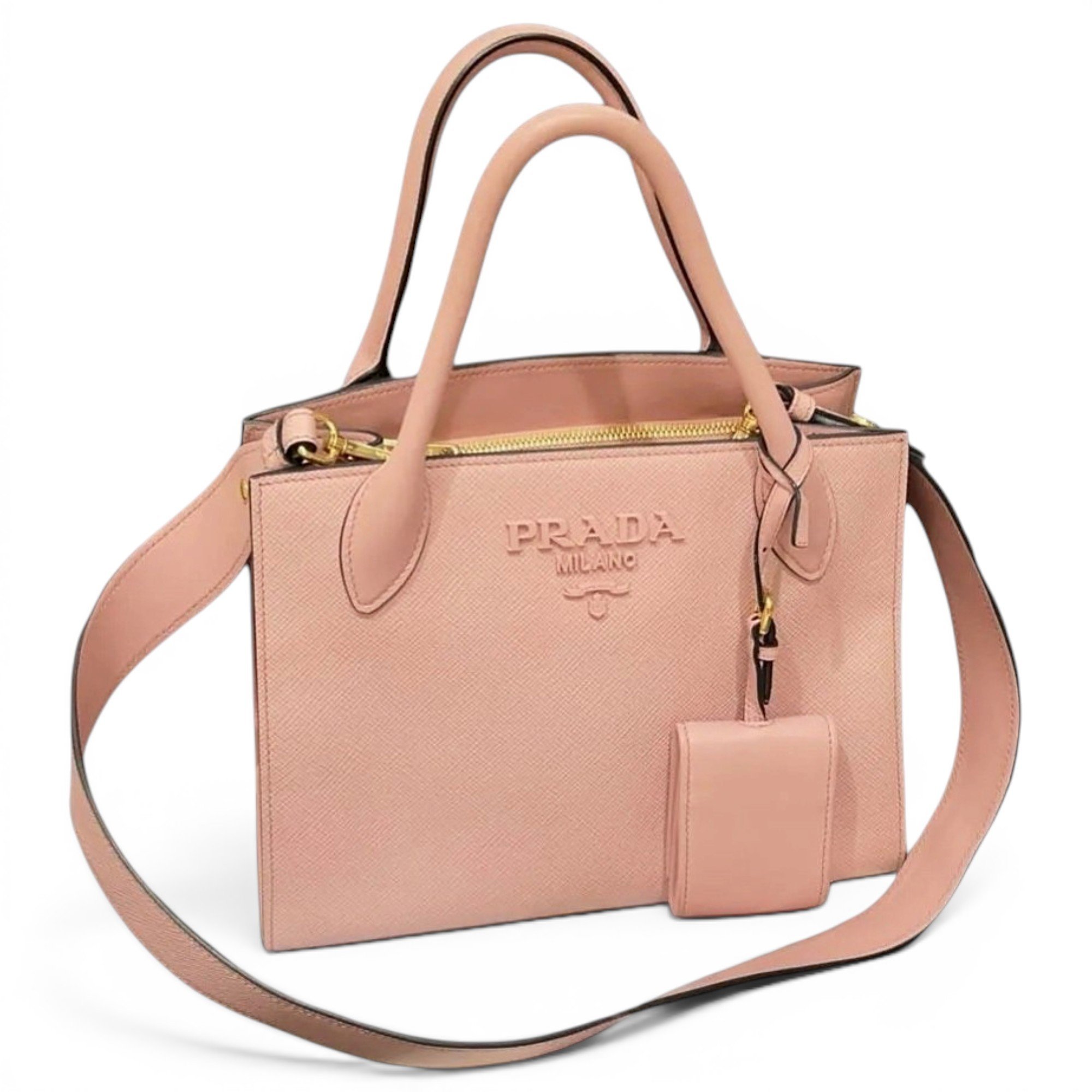 Monochrome leather handbag