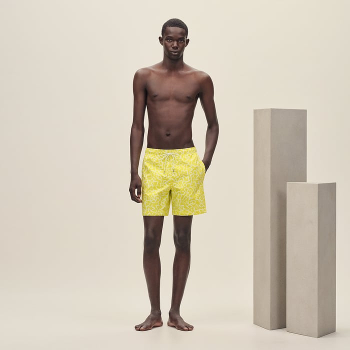 Jonquille "Calligraphie Equestre" Swim Trunks