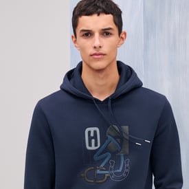 "H Puzzle" hooded sweater