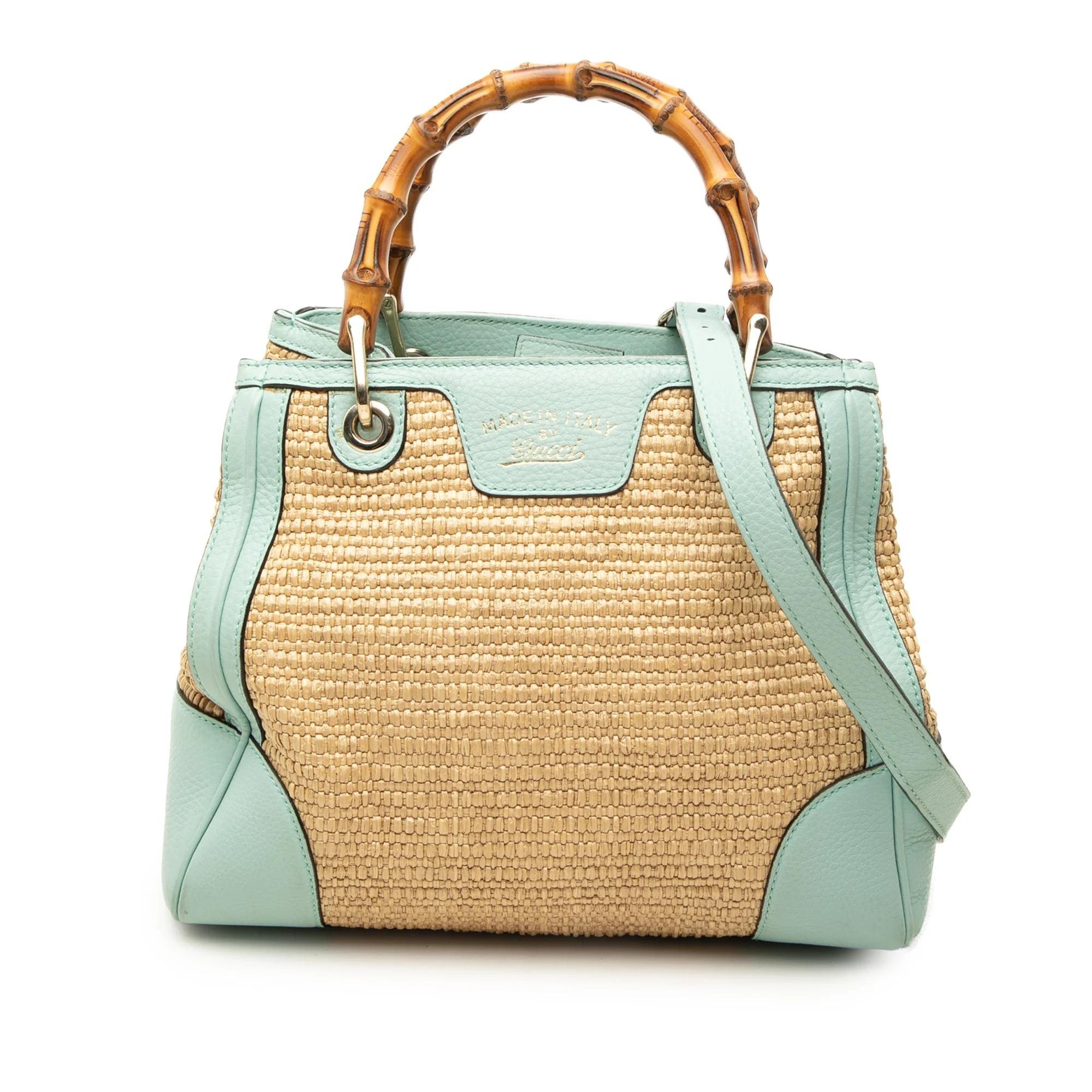 Bamboo leather handbag